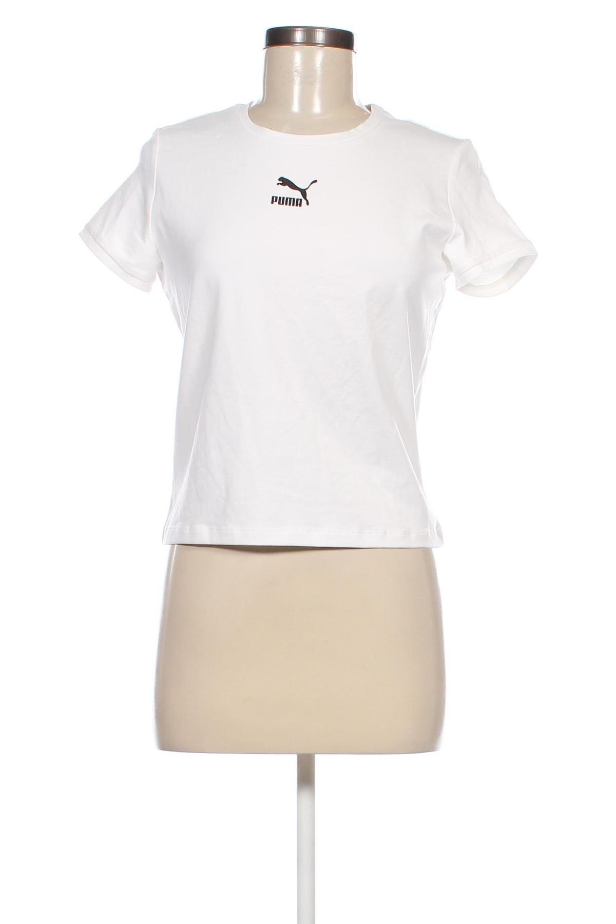 Γυναικείο t-shirt PUMA, Μέγεθος M, Χρώμα Λευκό, Τιμή 24,99 €