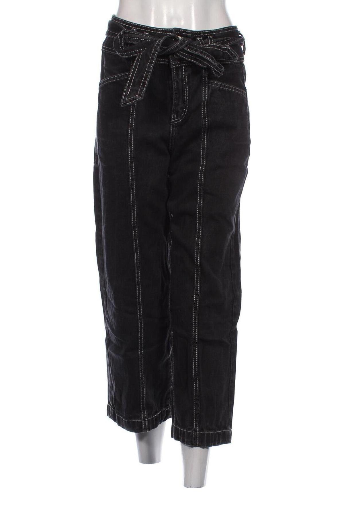 Blugi de femei Bershka, Mărime S, Culoare Negru, Preț 36,99 Lei