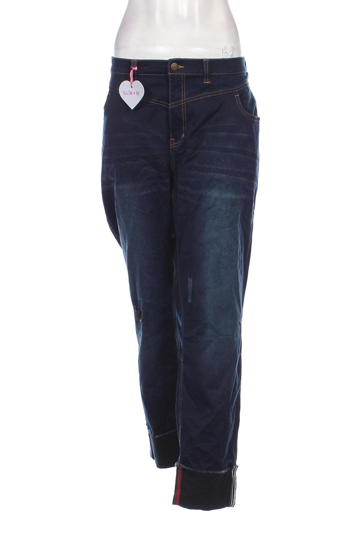 Damskie jeansy Maite Kelly by Bonprix, Rozmiar 3XL, Kolor Niebieski, Cena 163,99 zł