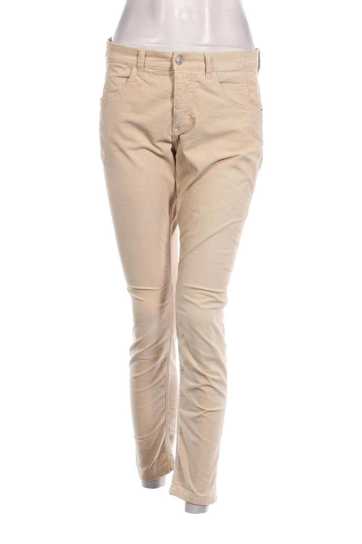 Pantaloni de velvet de femei Mac, Mărime M, Culoare Bej, Preț 121,99 Lei