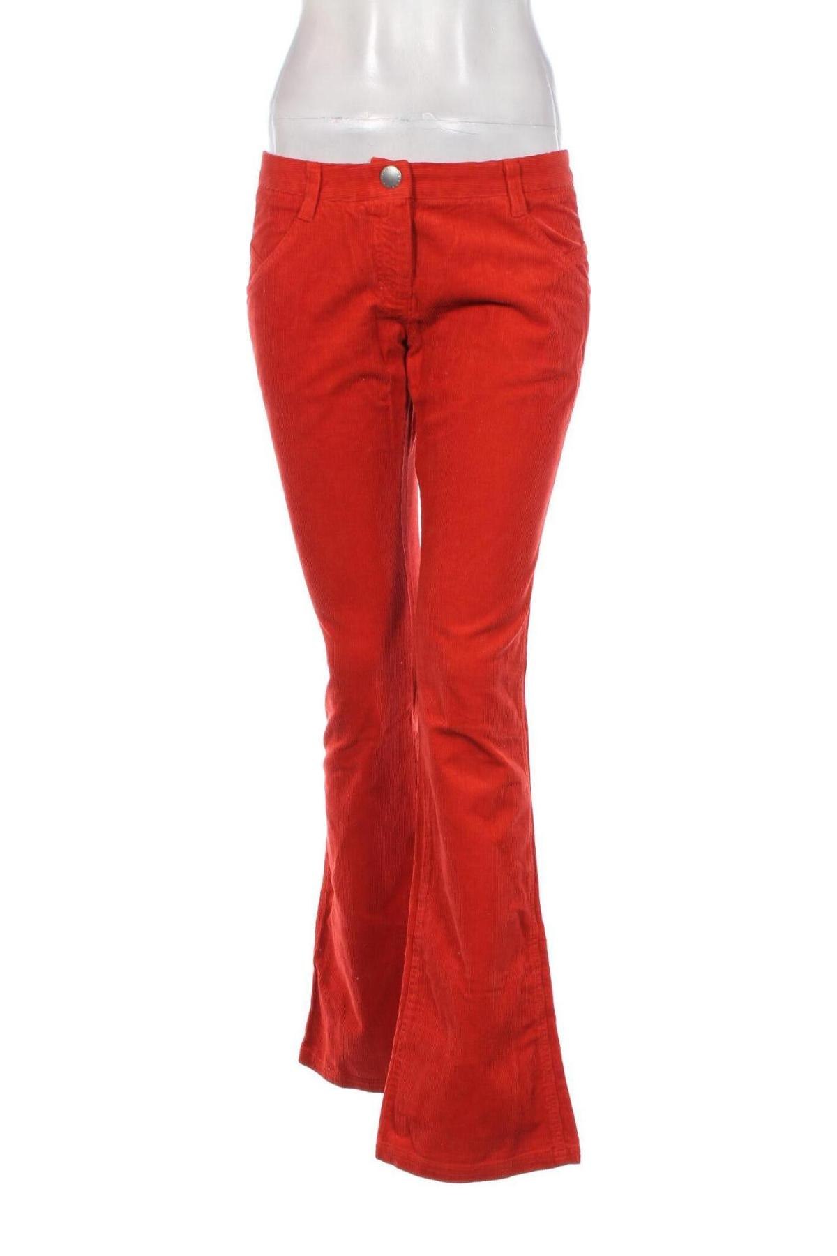 Damen Cordhose Sisley, Größe M, Farbe Orange, Preis 8,99 €