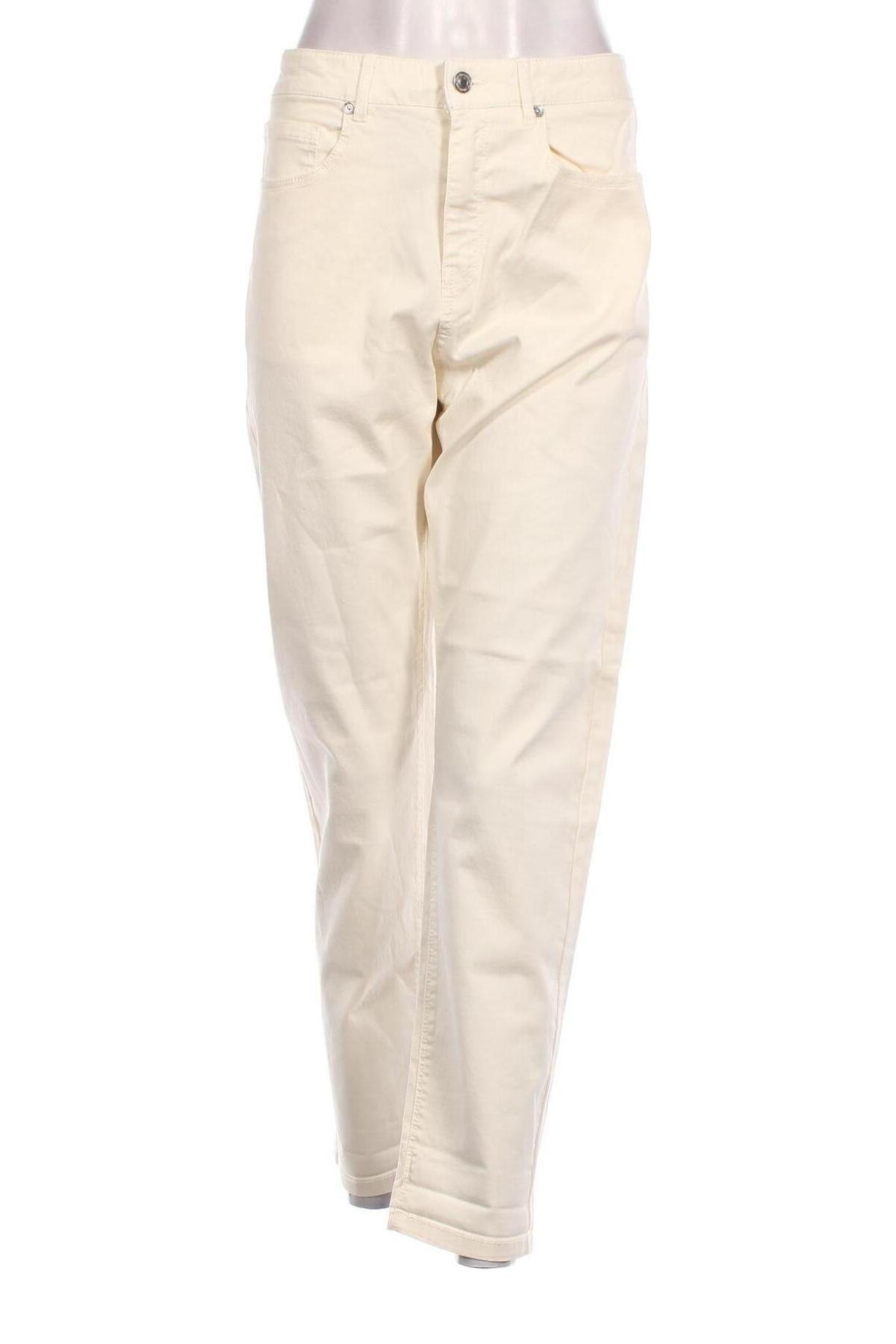 Pantaloni de femei United Colors Of Benetton, Mărime XL, Culoare Ecru, Preț 113,99 Lei