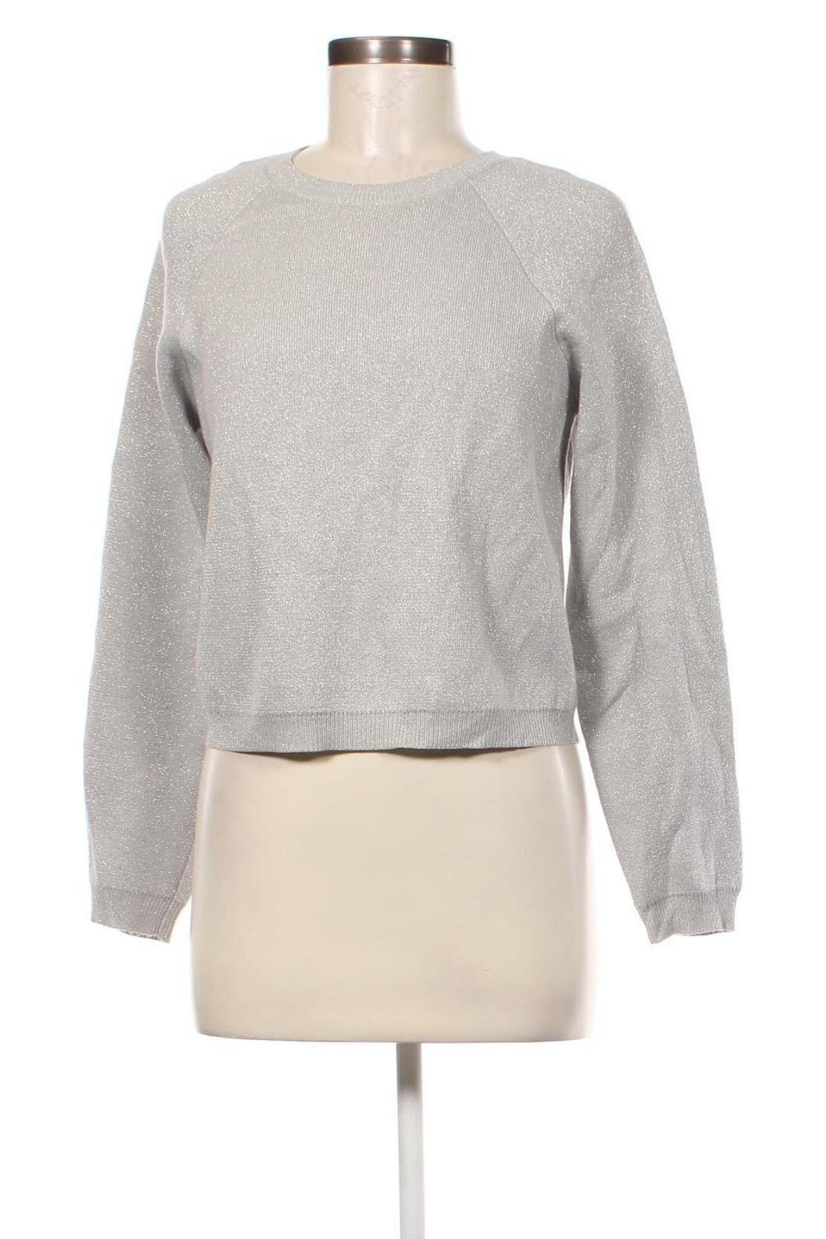 Damski sweter Bershka, Rozmiar L, Kolor Srebrzysty, Cena 37,99 zł