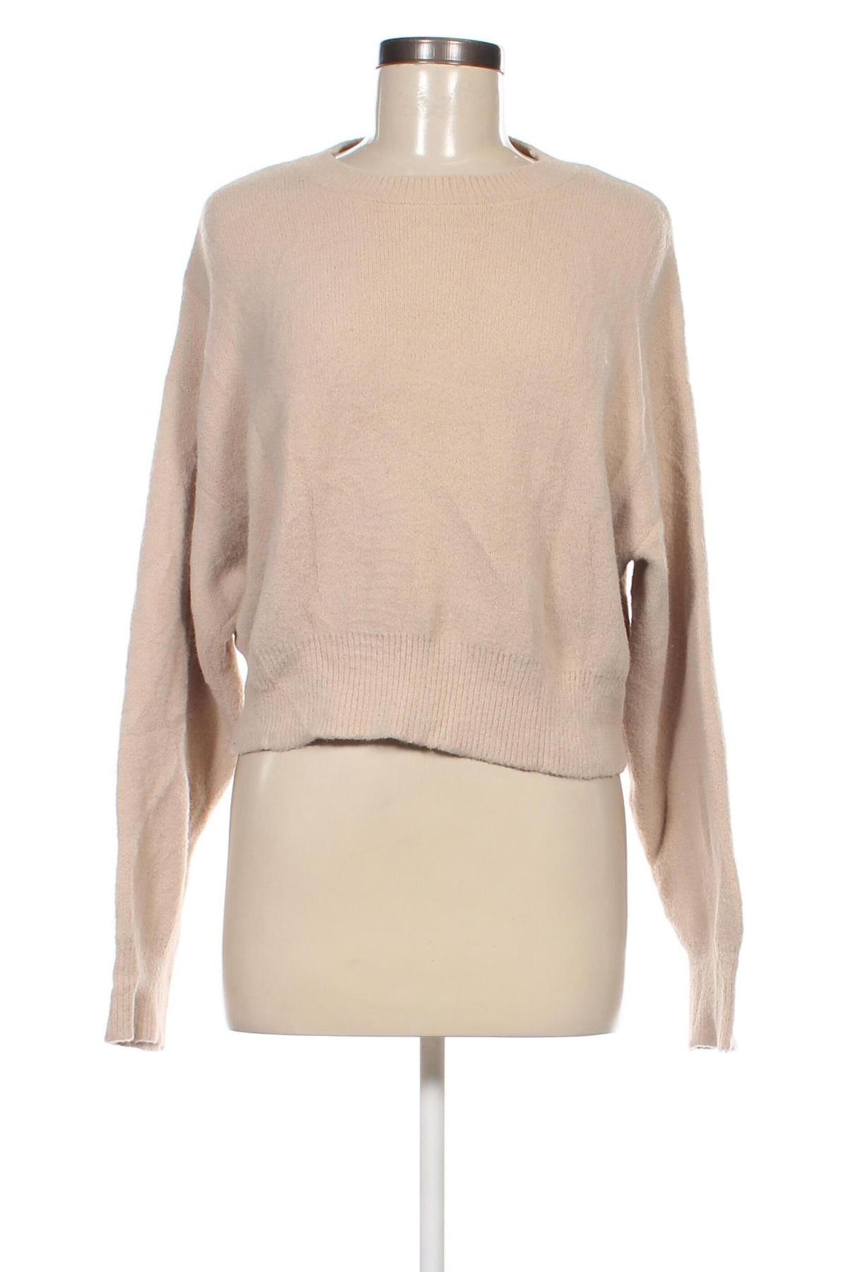 Damenpullover Bershka, Größe M, Farbe Beige, Preis 8,49 €