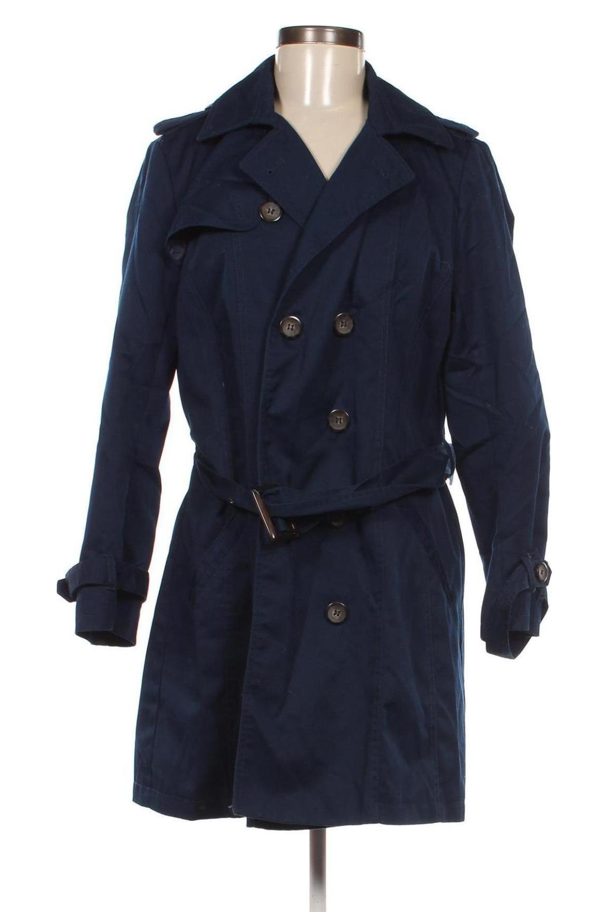 Damen Trenchcoat Camaieu, Größe L, Farbe Blau, Preis 19,49 €