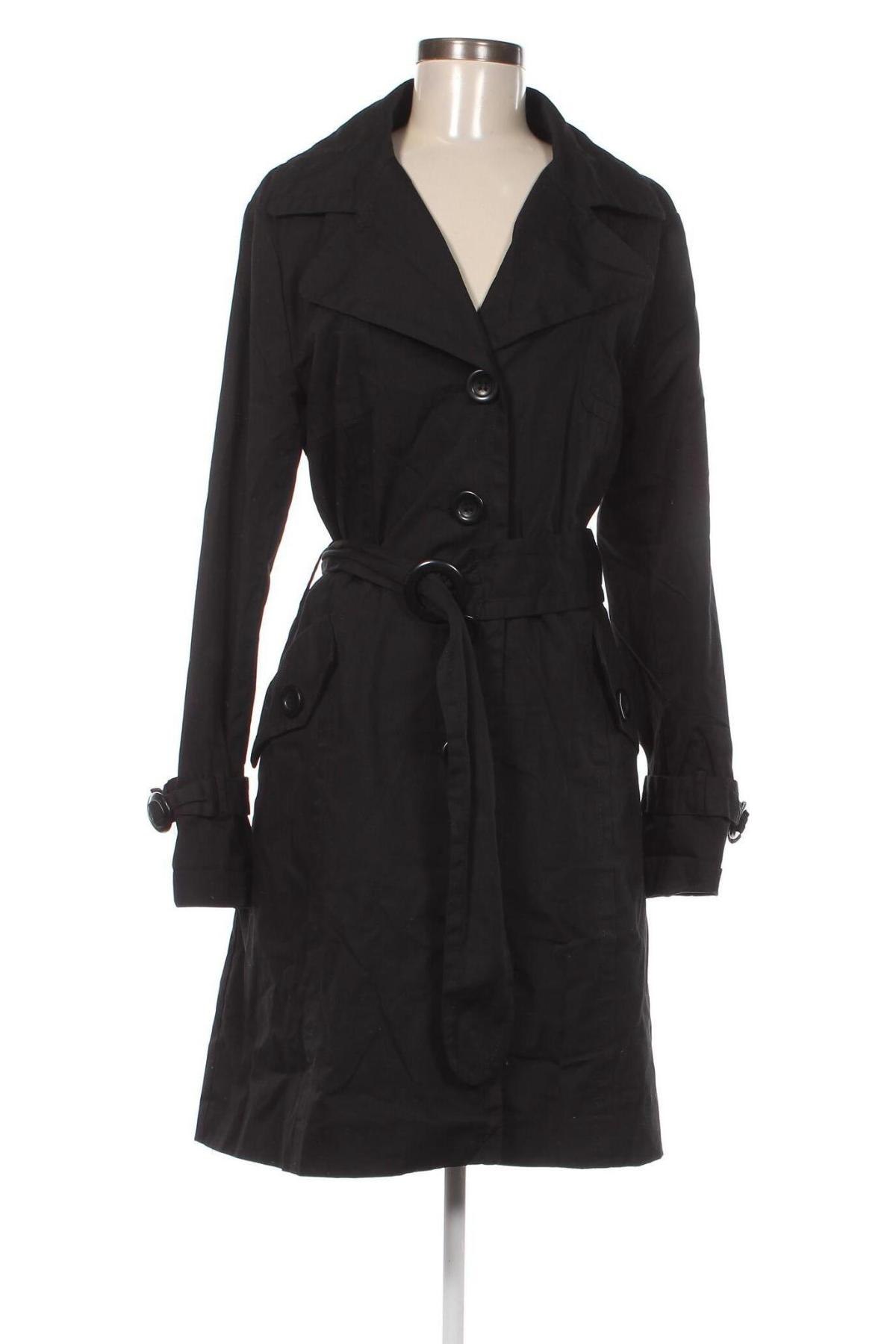 Trench de femei H&M, Mărime XL, Culoare Negru, Preț 89,99 Lei