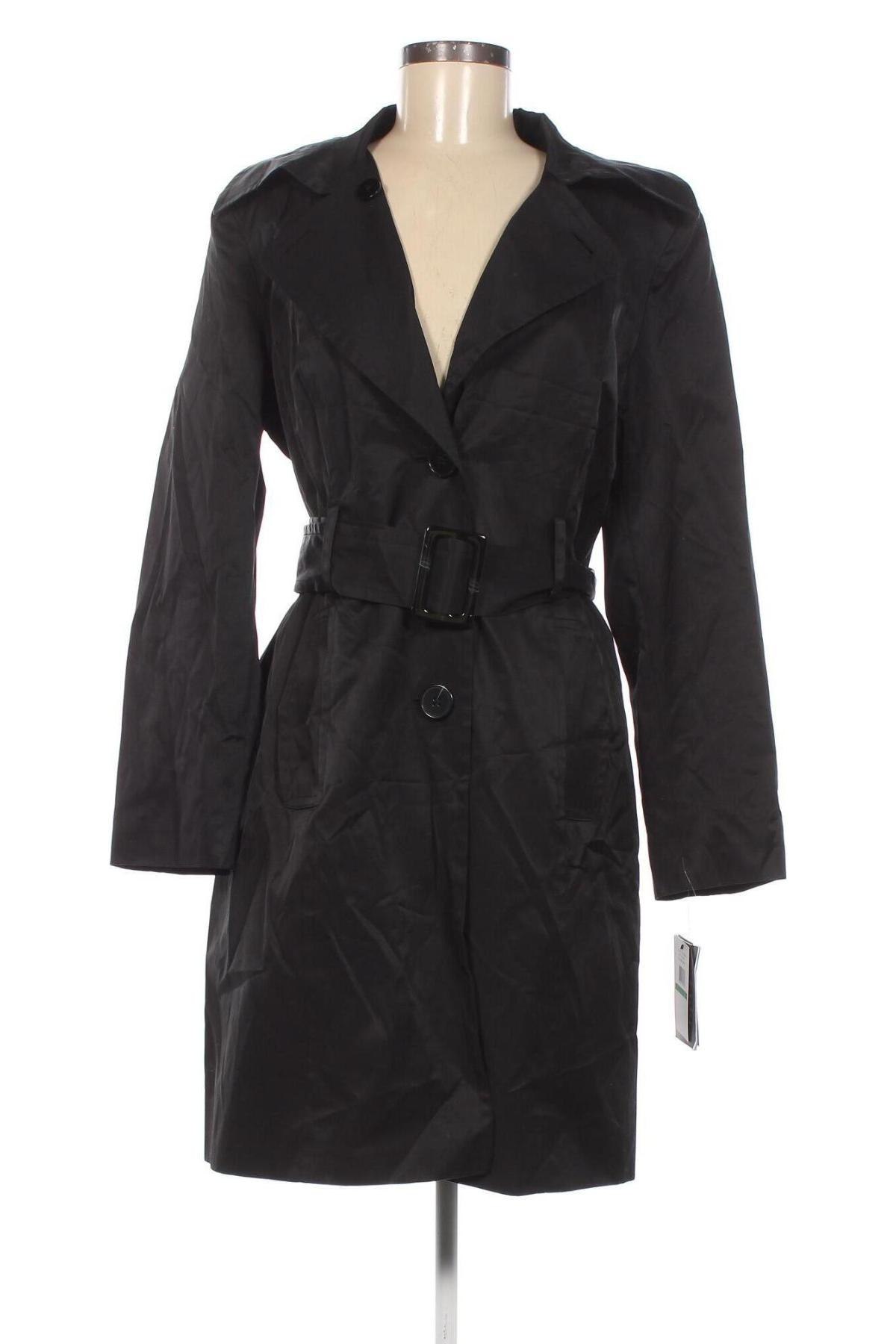 Damen Trenchcoat London Fog, Größe L, Farbe Schwarz, Preis 66,99 €