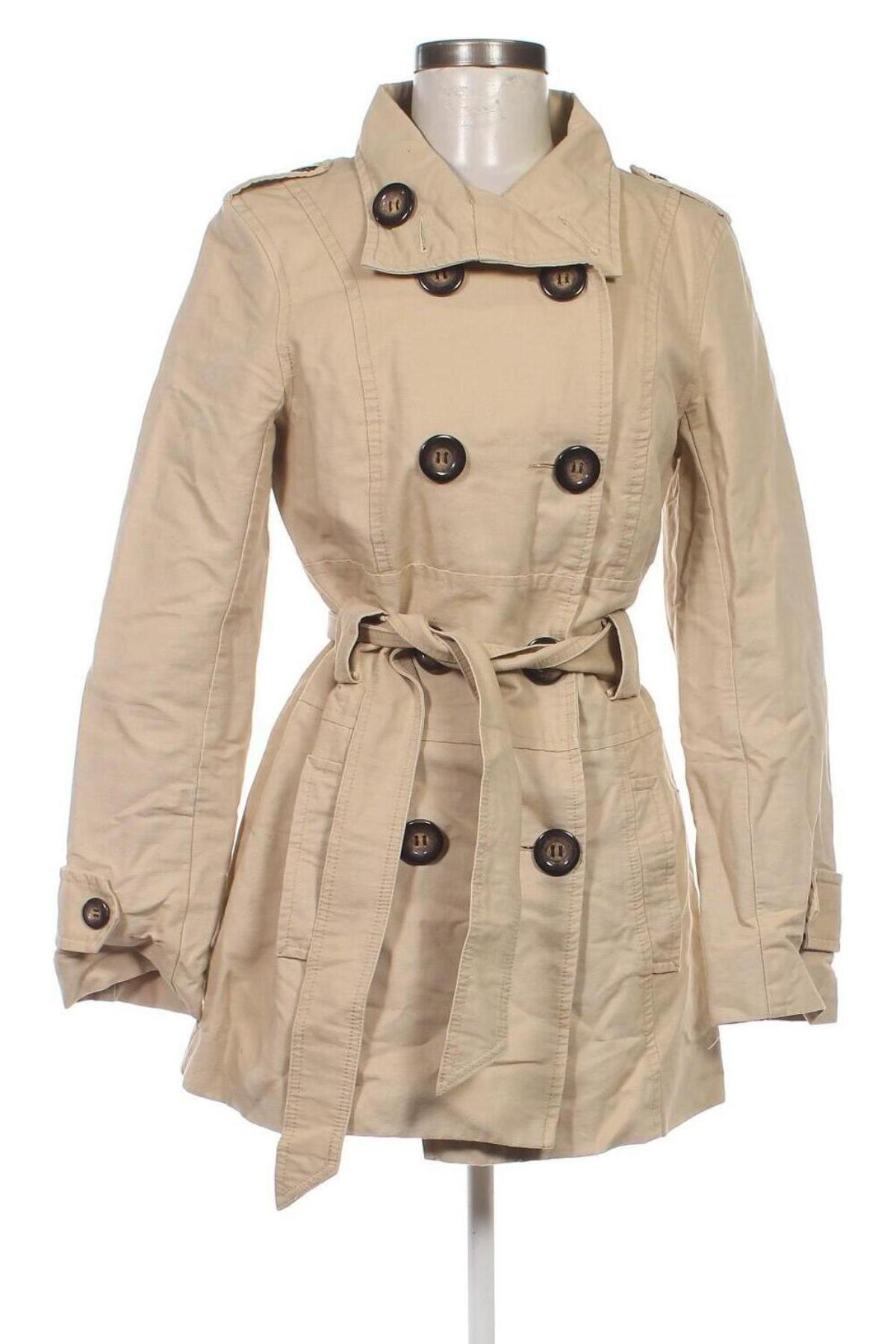 Damen Trench Coat Papaya, Größe M, Farbe Beige, Preis € 24,99