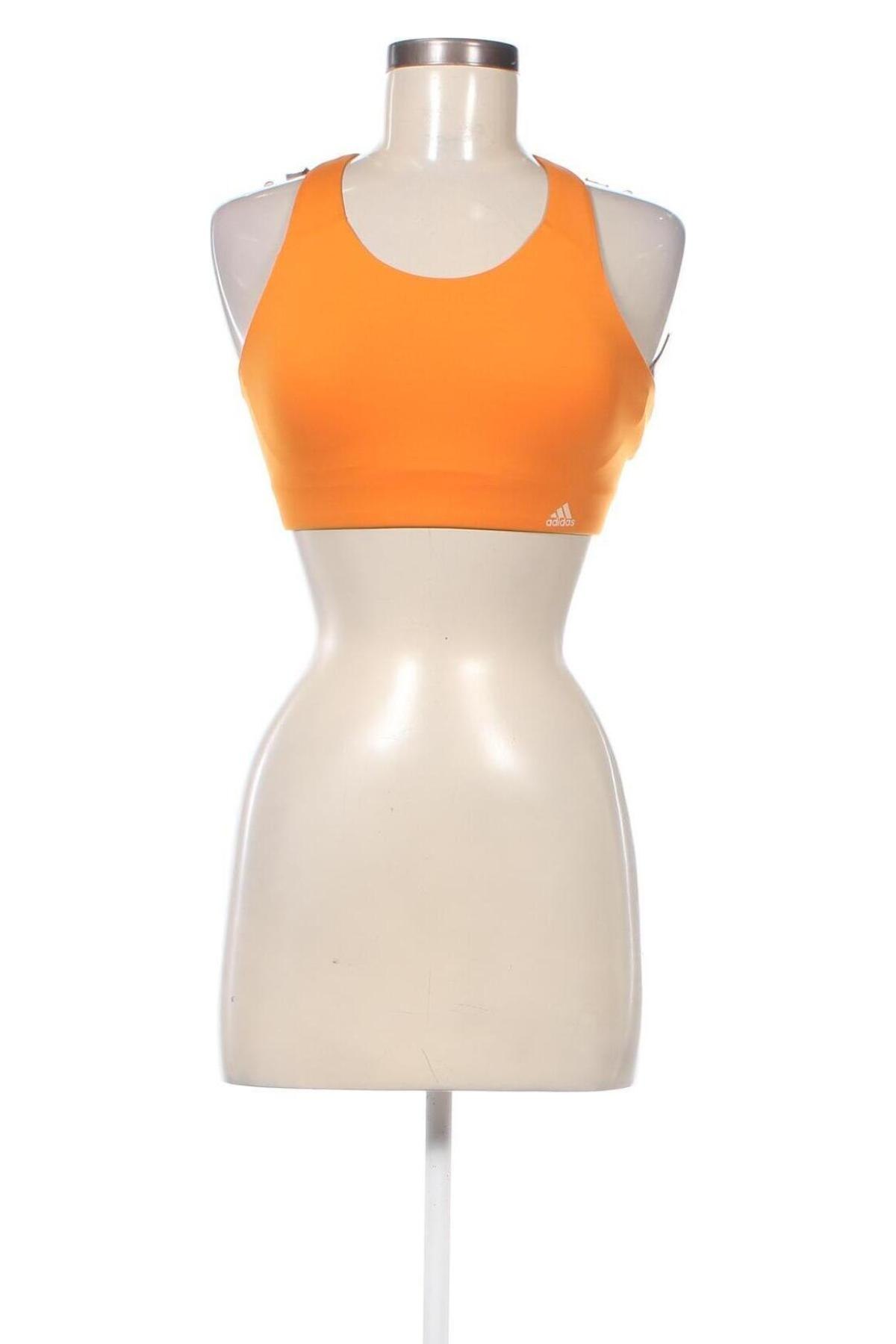 Damen Sporttop Adidas, Größe S, Farbe Orange, Preis € 12,49