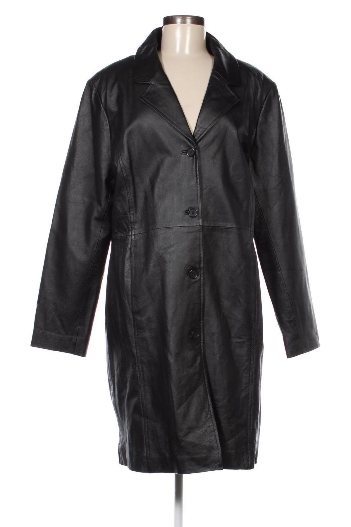 Damen Ledermantel, Größe XL, Farbe Schwarz, Preis € 79,49