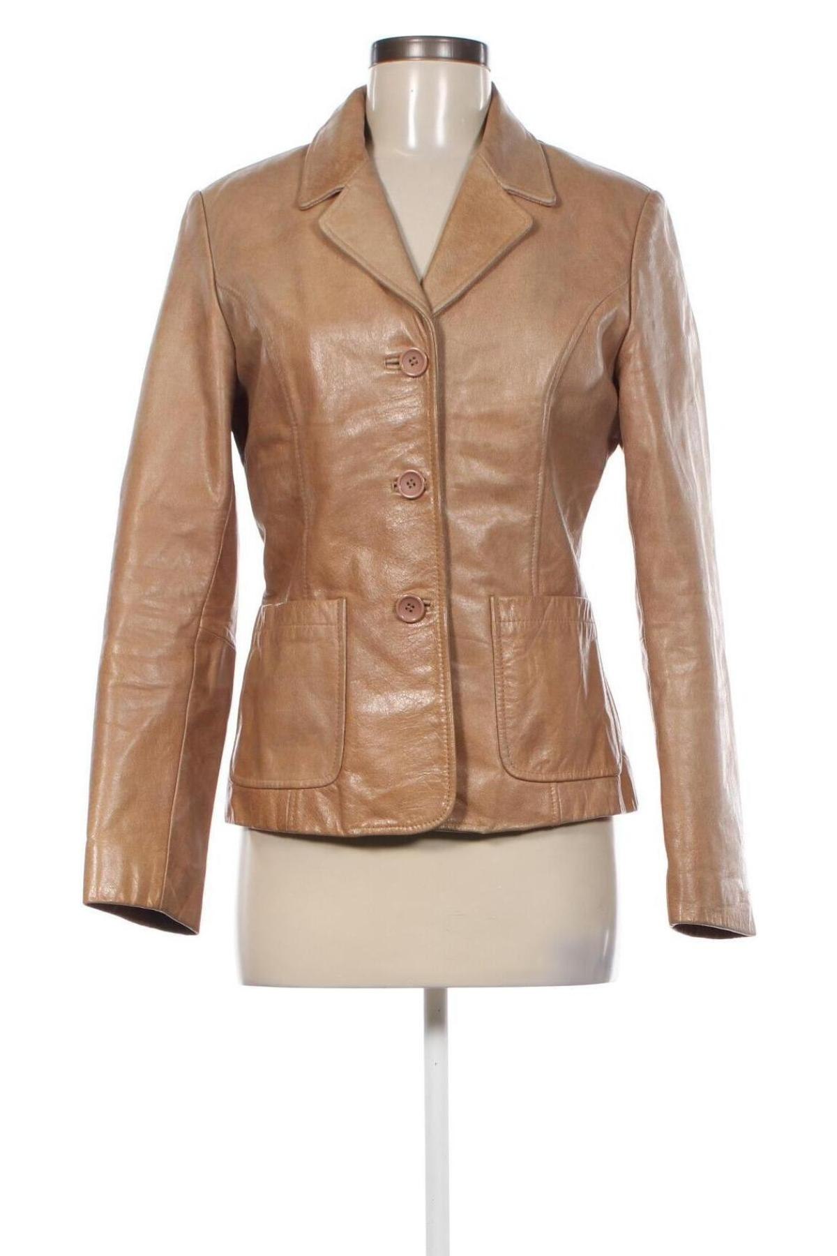 Damen Lederjacke Gipsy, Größe M, Farbe Beige, Preis 20,99 €