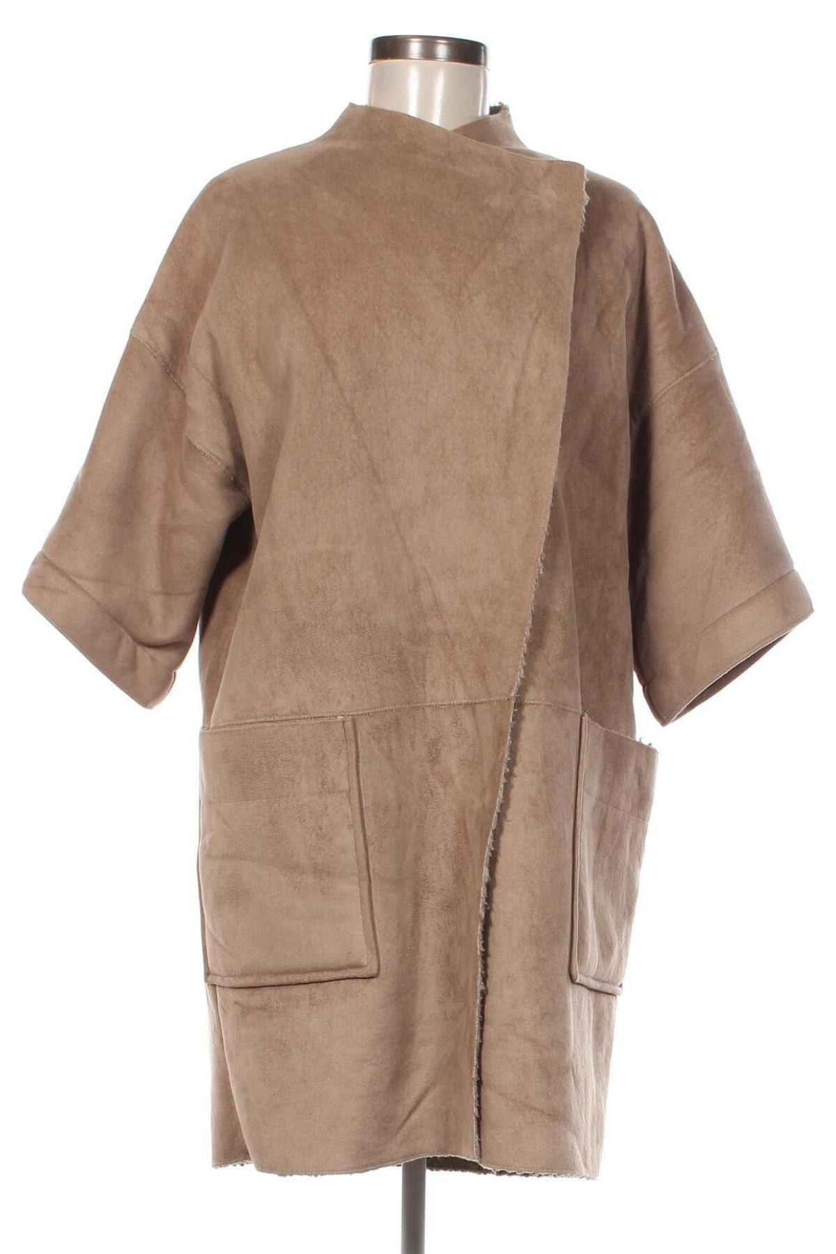 Damenmantel Zara, Größe S, Farbe Beige, Preis € 23,99