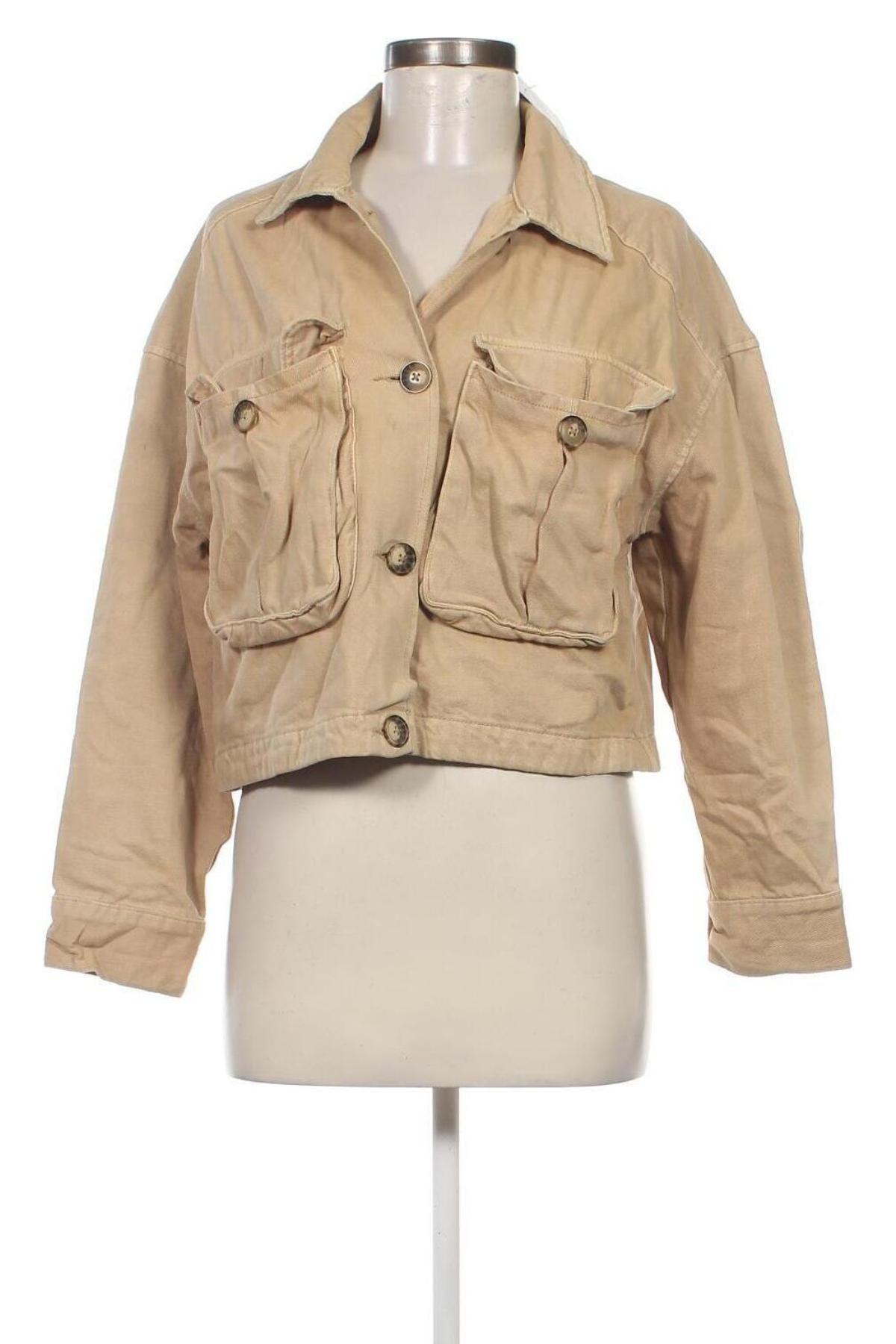 Damenjacke Gina Tricot, Größe S, Farbe Beige, Preis 6,99 €