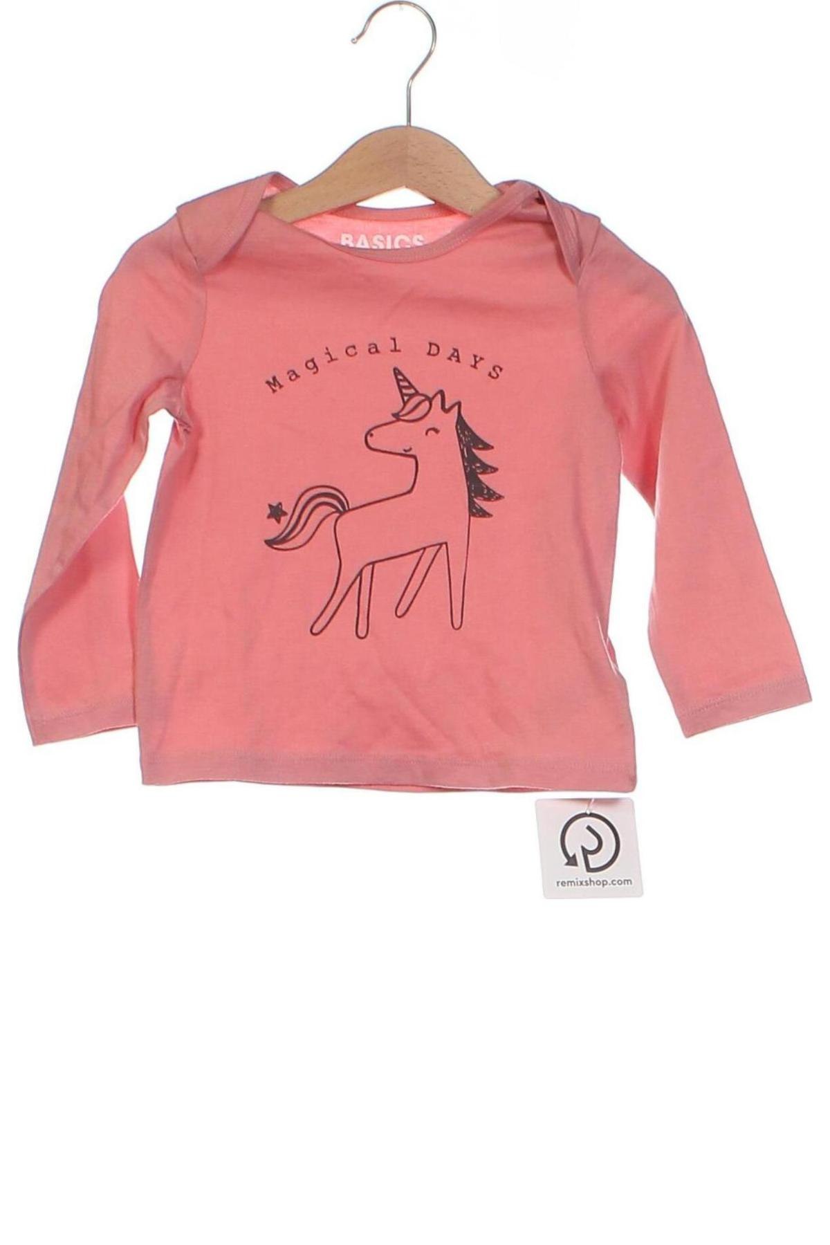 Kinder Shirt Basics, Größe 12-18m/ 80-86 cm, Farbe Rosa, Preis 5,55 €