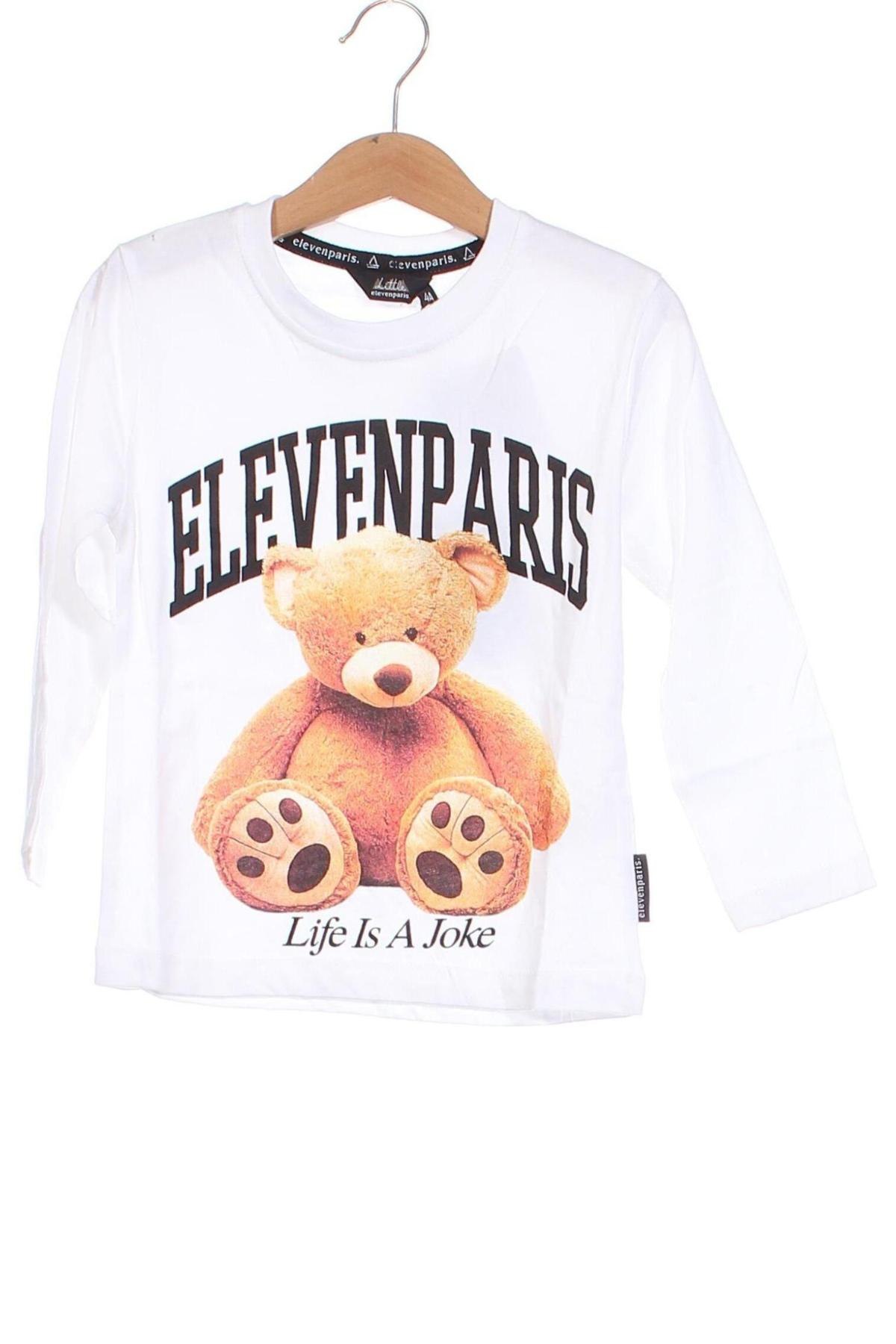 Kinder Shirt Eleven Paris Little, Größe 3-4y/ 104-110 cm, Farbe Weiß, Preis € 23,99