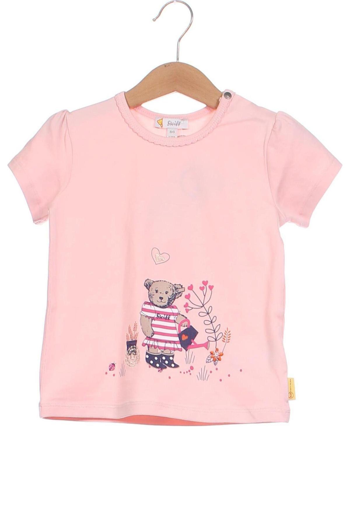 Kinder Shirt Steiff, Größe 12-18m/ 80-86 cm, Farbe Rosa, Preis 7,99 €