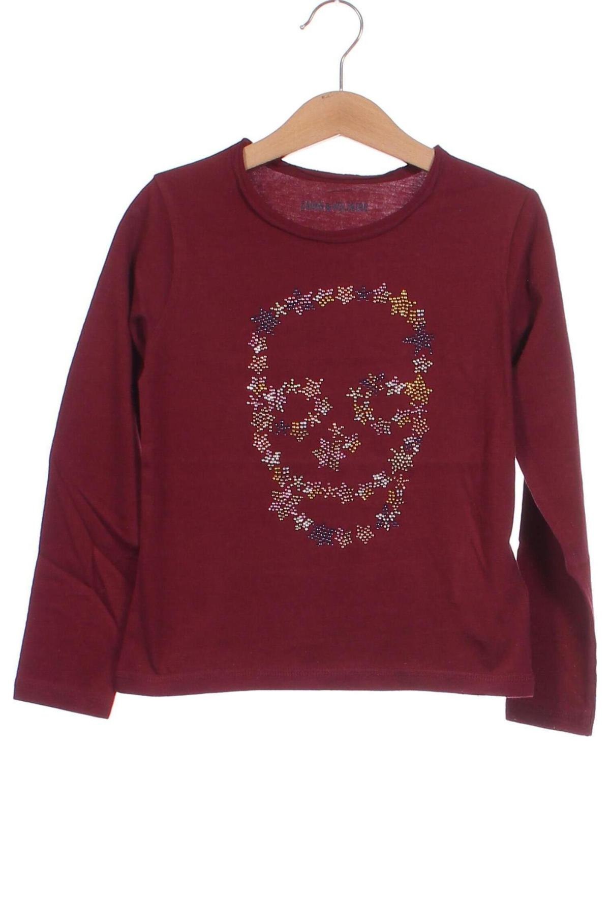 Kinder Shirt Zadig & Voltaire, Größe 5-6y/ 116-122 cm, Farbe Rot, Preis 17,49 €