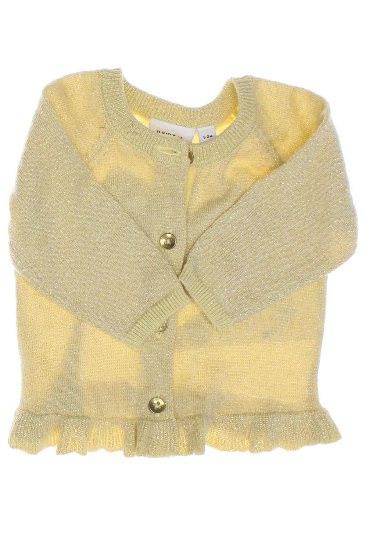 Kinder Strickjacke Name It, Größe 1-2m/ 50-56 cm, Farbe Gelb, Preis € 9,99