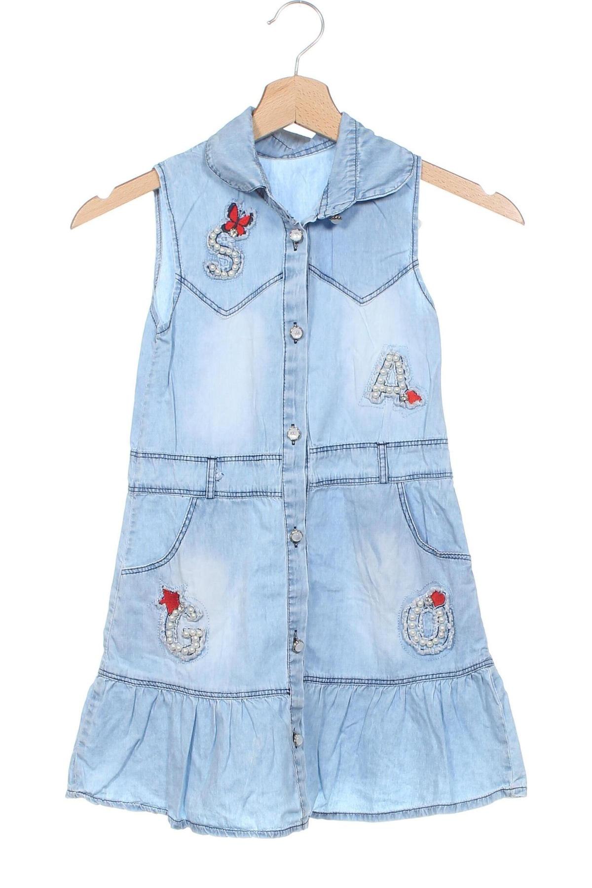 Kinderkleid, Größe 6-7y/ 122-128 cm, Farbe Blau, Preis € 4,99