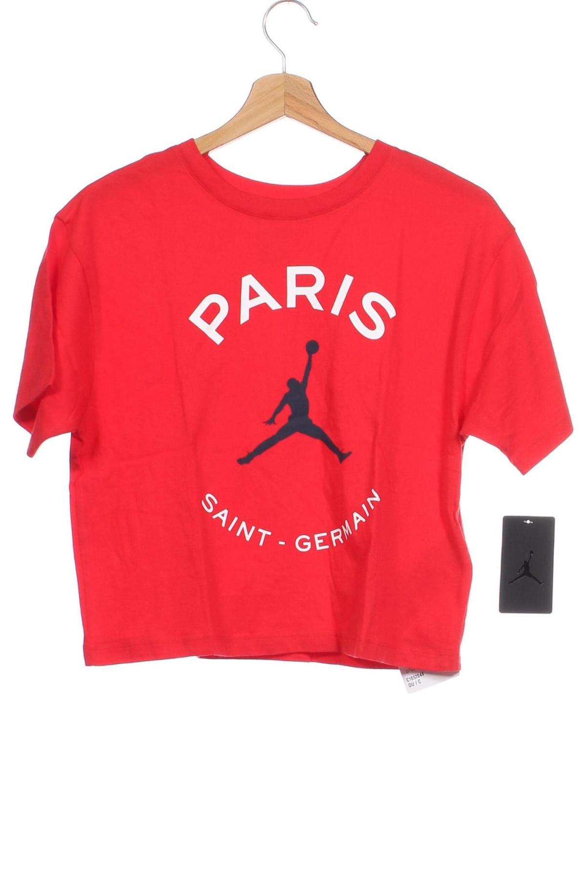 Dziecięcy T-shirt Air Jordan Nike, Rozmiar 9-10y/ 140-146 cm, Kolor Czerwony, Cena 63,49 zł