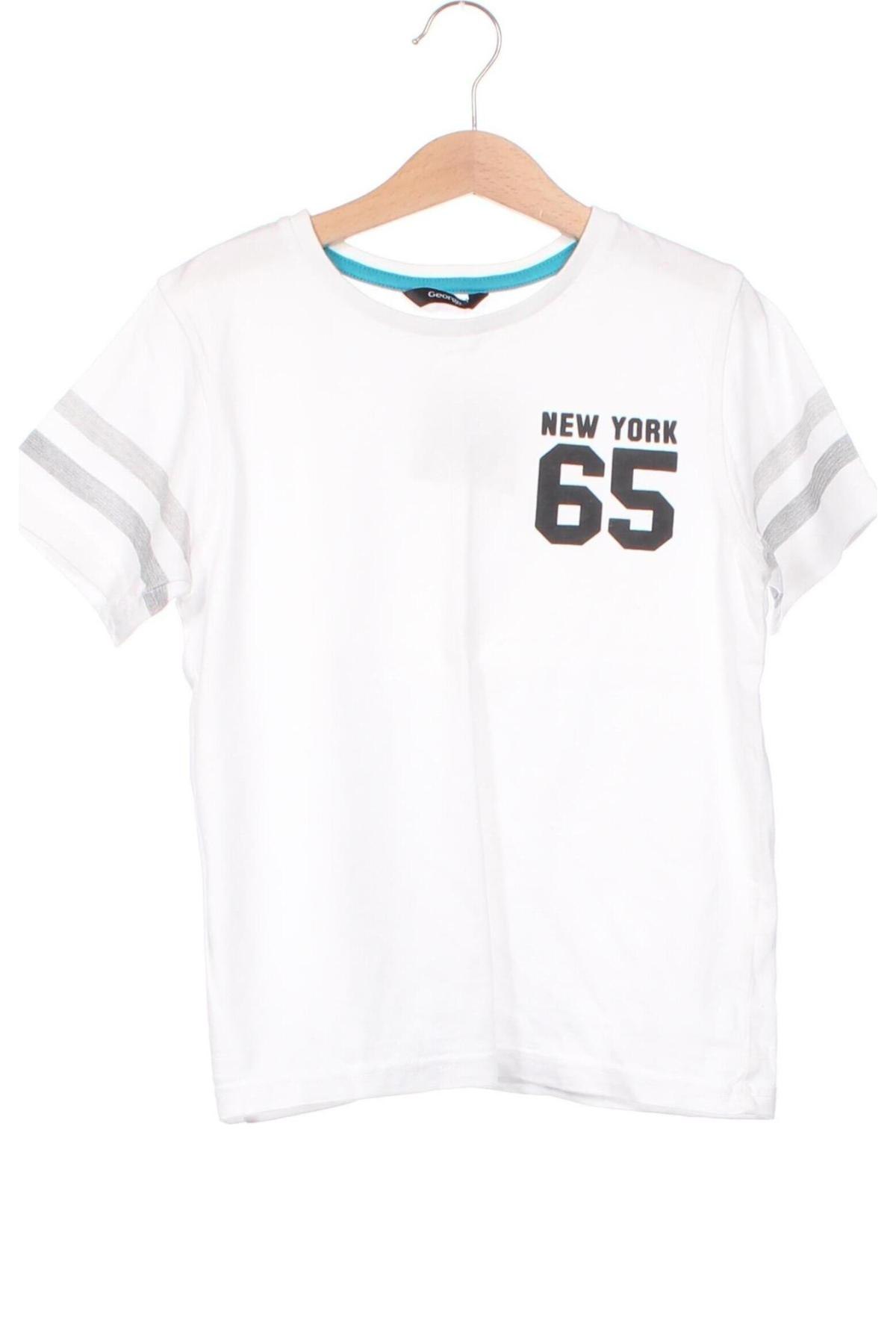 Kinder T-Shirt George, Größe 6-7y/ 122-128 cm, Farbe Weiß, Preis € 2,99