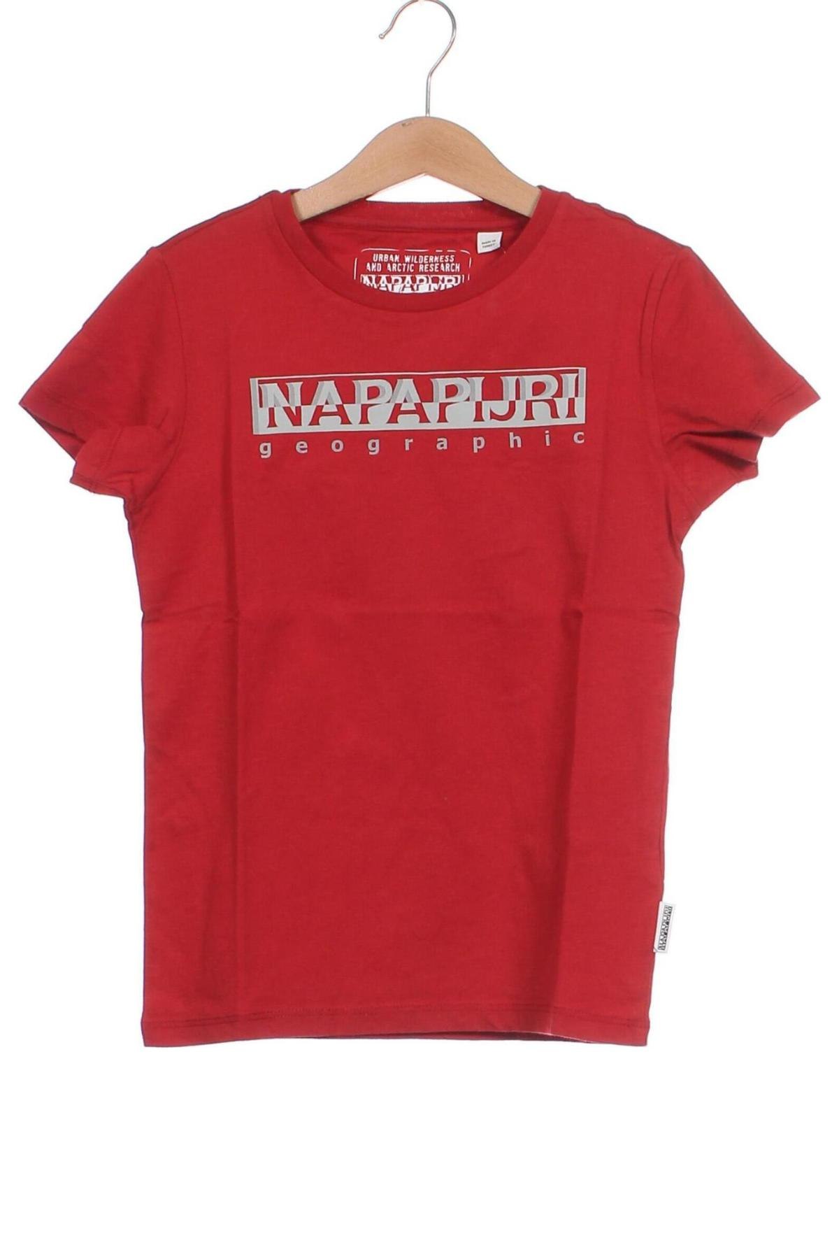 Kinder T-Shirt Napapijri, Größe 7-8y/ 128-134 cm, Farbe Rot, Preis 14,99 €