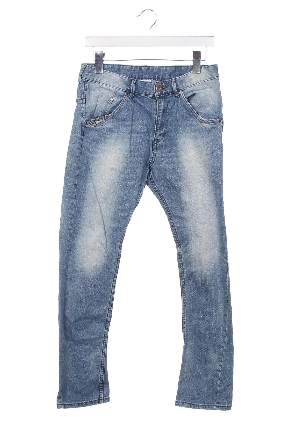 Dziecięce jeansy H&M, Rozmiar 12-13y/ 158-164 cm, Kolor Niebieski, Cena 22,99 zł