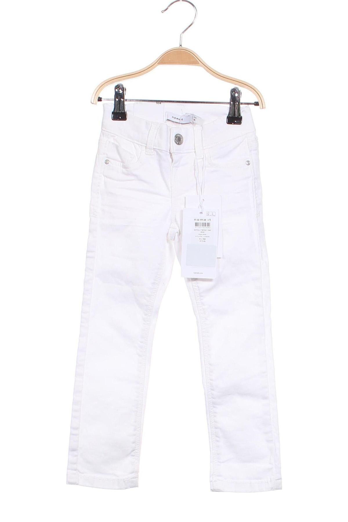 Kinderjeans Name It, Größe 3-4y/ 104-110 cm, Farbe Weiß, Preis € 9,99