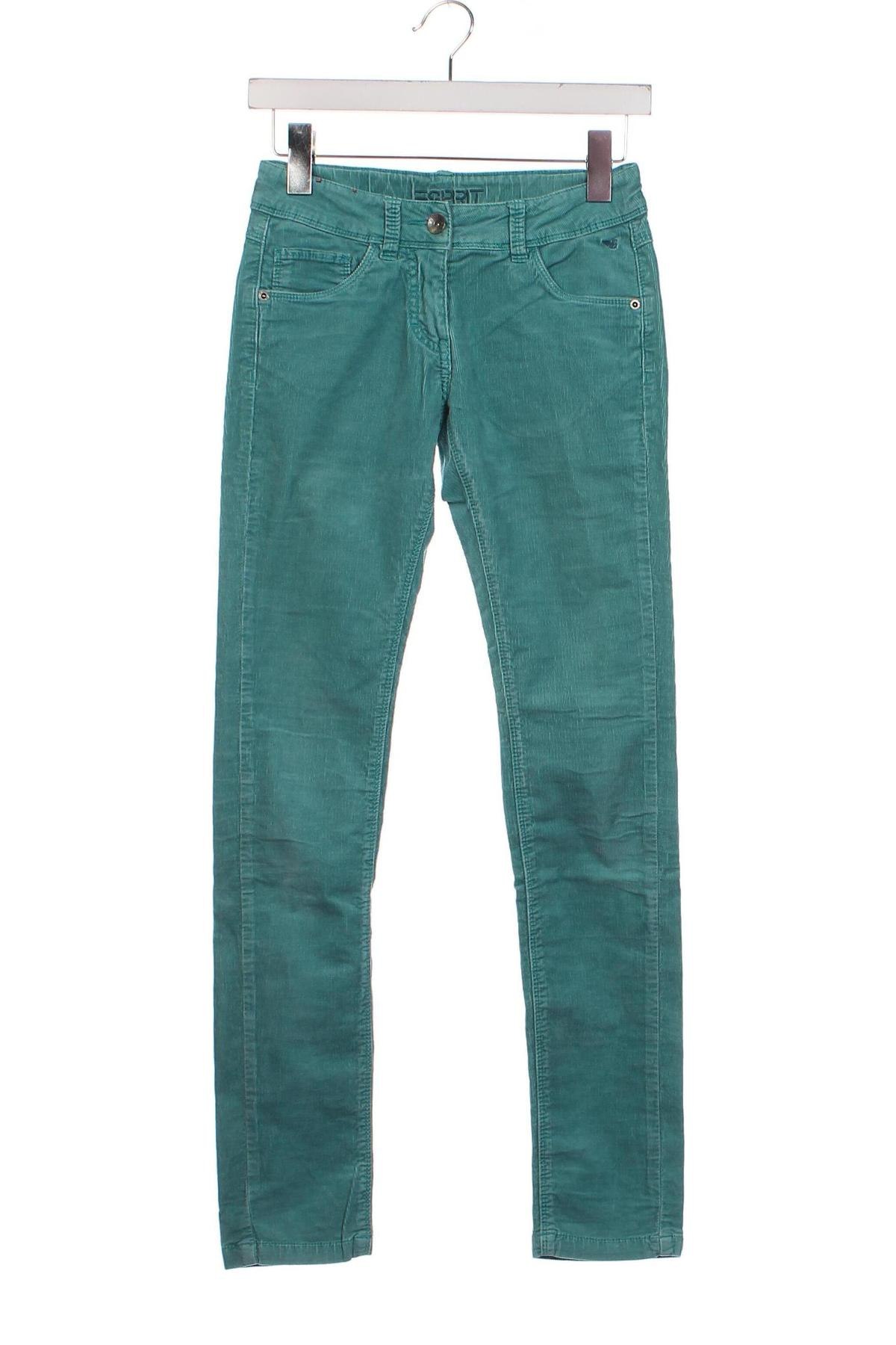 Pantaloni de catifea reiată, pentru copii Esprit, Mărime 13-14y/ 164-168 cm, Culoare Verde, Preț 64,83 Lei