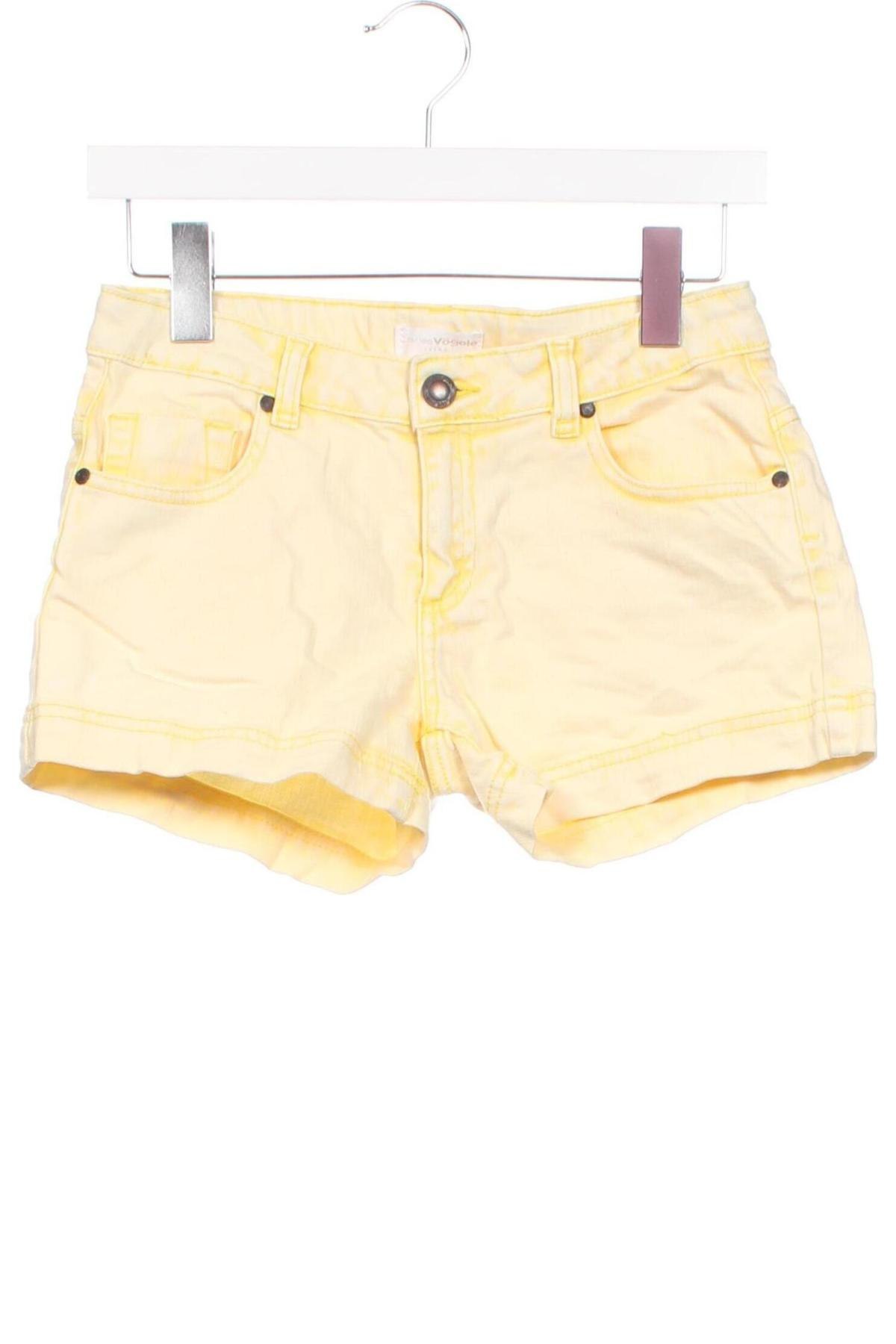 Kinder Shorts Charles Vogele, Größe 11-12y/ 152-158 cm, Farbe Gelb, Preis 4,99 €