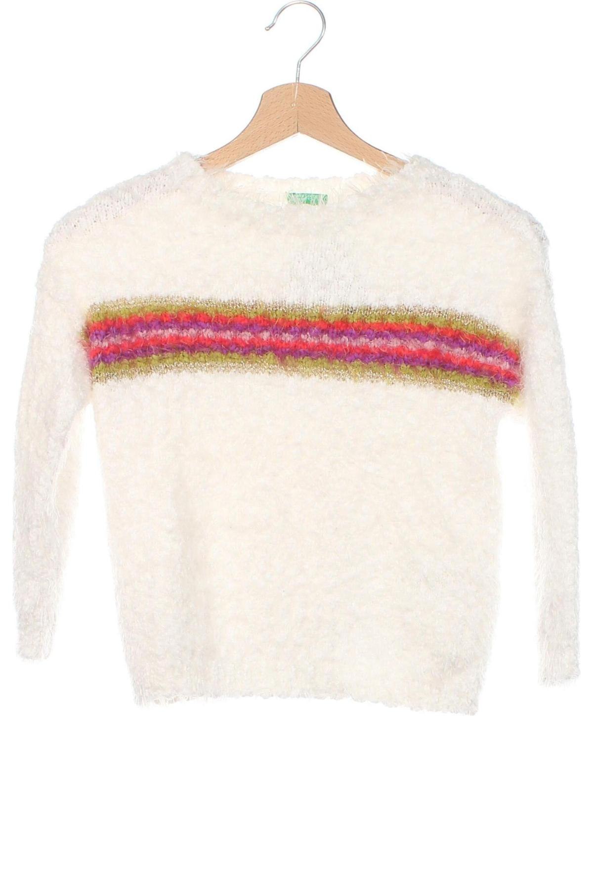 Dziecięcy sweter United Colors Of Benetton, Rozmiar 6-7y/ 122-128 cm, Kolor Biały, Cena 61,99 zł