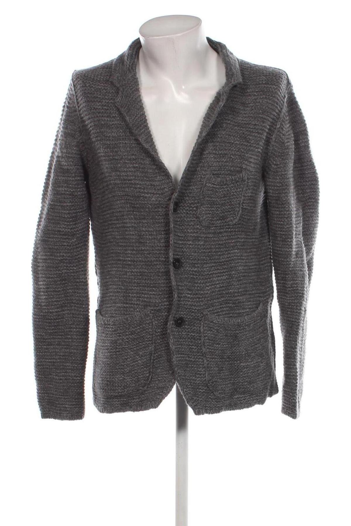 Herren Strickjacke Sisley, Größe L, Farbe Grau, Preis 32,99 €