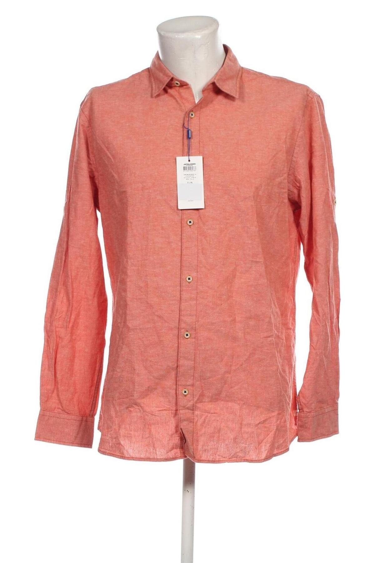 Herrenhemd Jack & Jones, Größe XL, Farbe Rot, Preis € 23,99