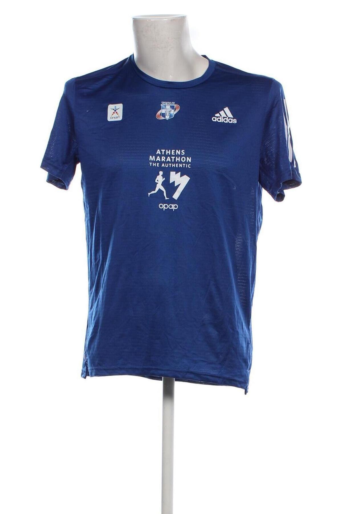 Herren T-Shirt Adidas, Größe L, Farbe Blau, Preis 18,99 €