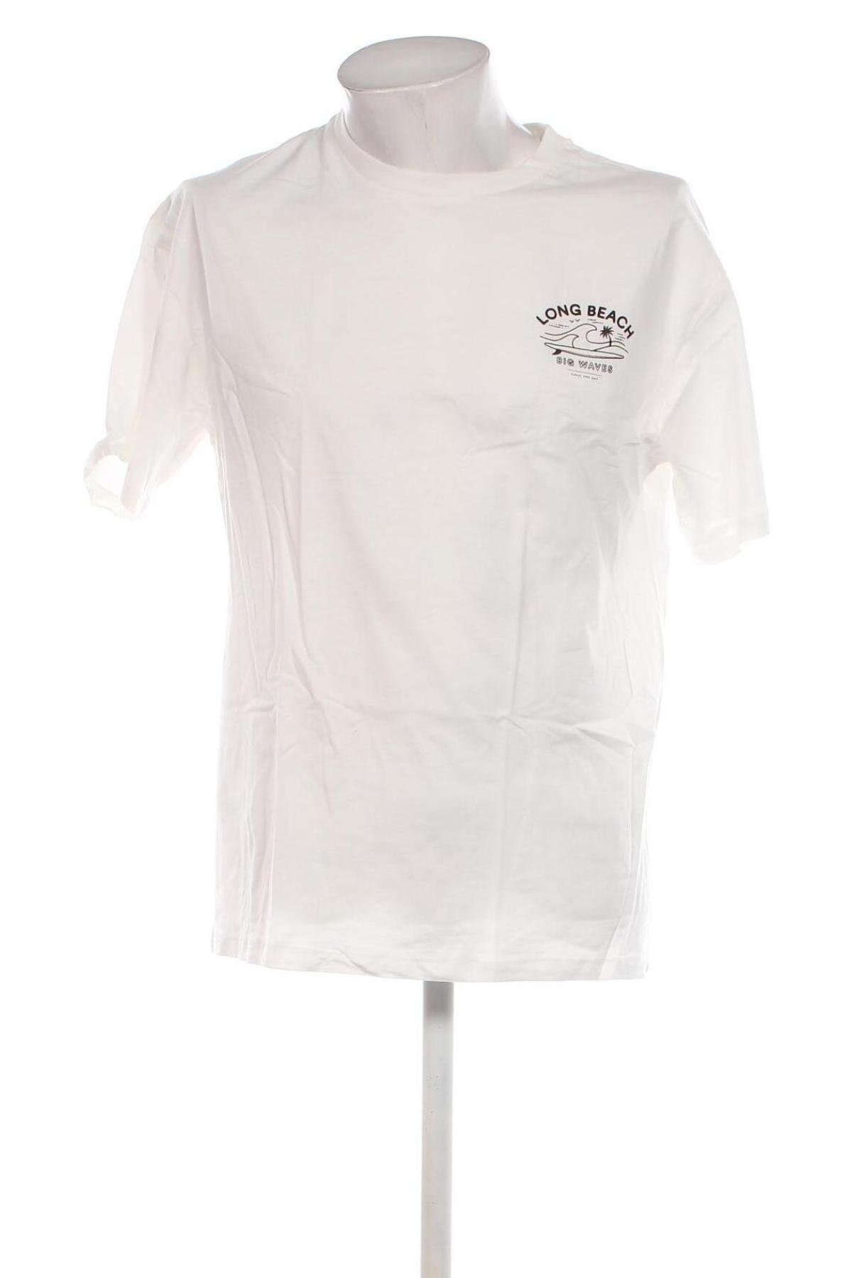 Ανδρικό t-shirt Mango, Μέγεθος L, Χρώμα Λευκό, Τιμή 10,99 €