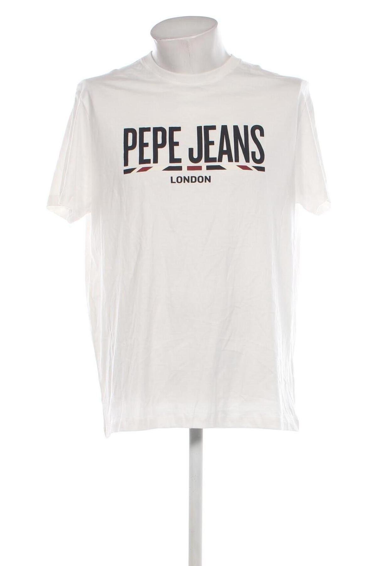 Męski T-shirt Pepe Jeans, Rozmiar XL, Kolor Biały, Cena 104,99 zł