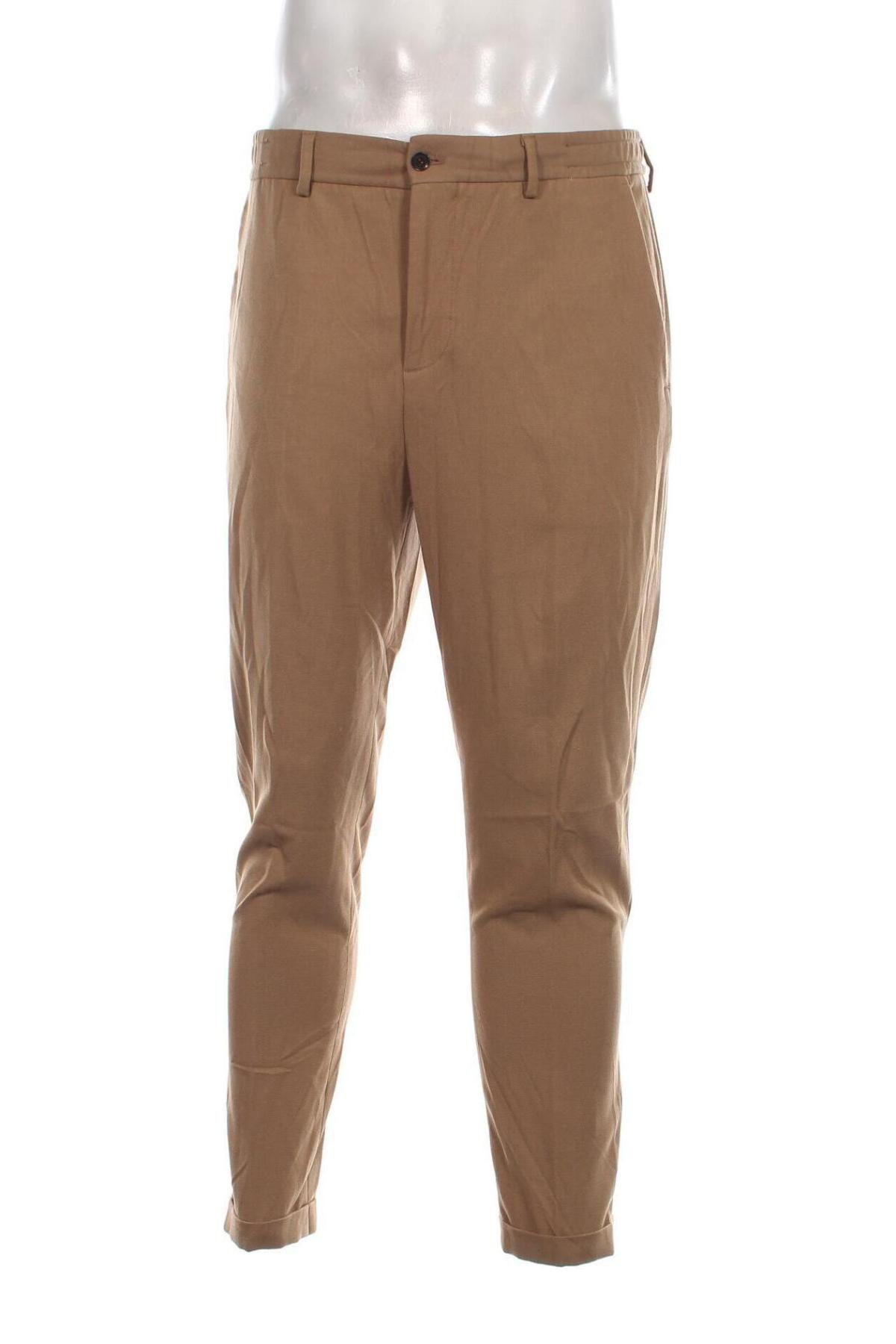 Herrenhose Zara, Größe L, Farbe Beige, Preis 8,99 €