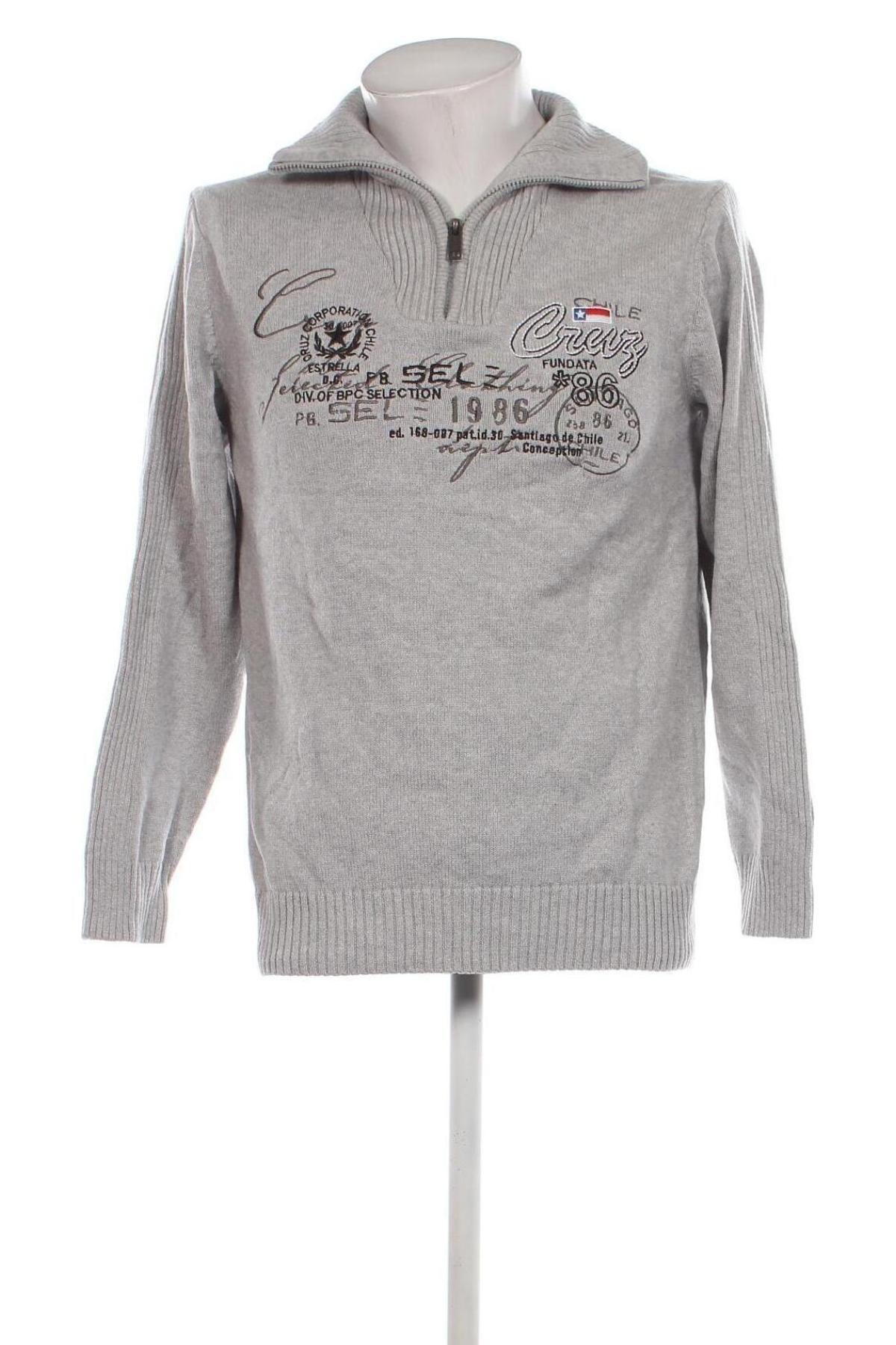 Herrenpullover Bpc Bonprix Collection, Größe M, Farbe Grau, Preis 9,49 €