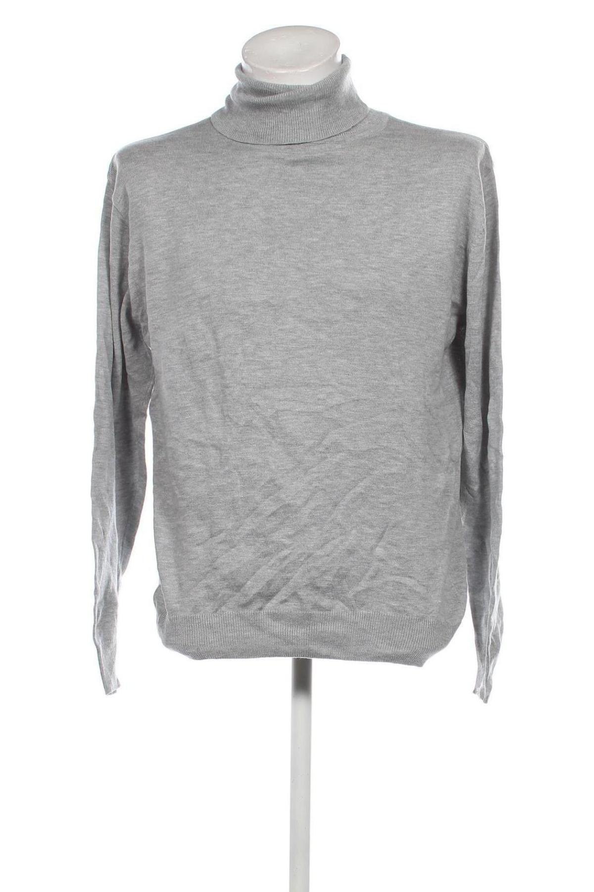 Herrenpullover John Devin, Größe L, Farbe Grau, Preis 4,99 €