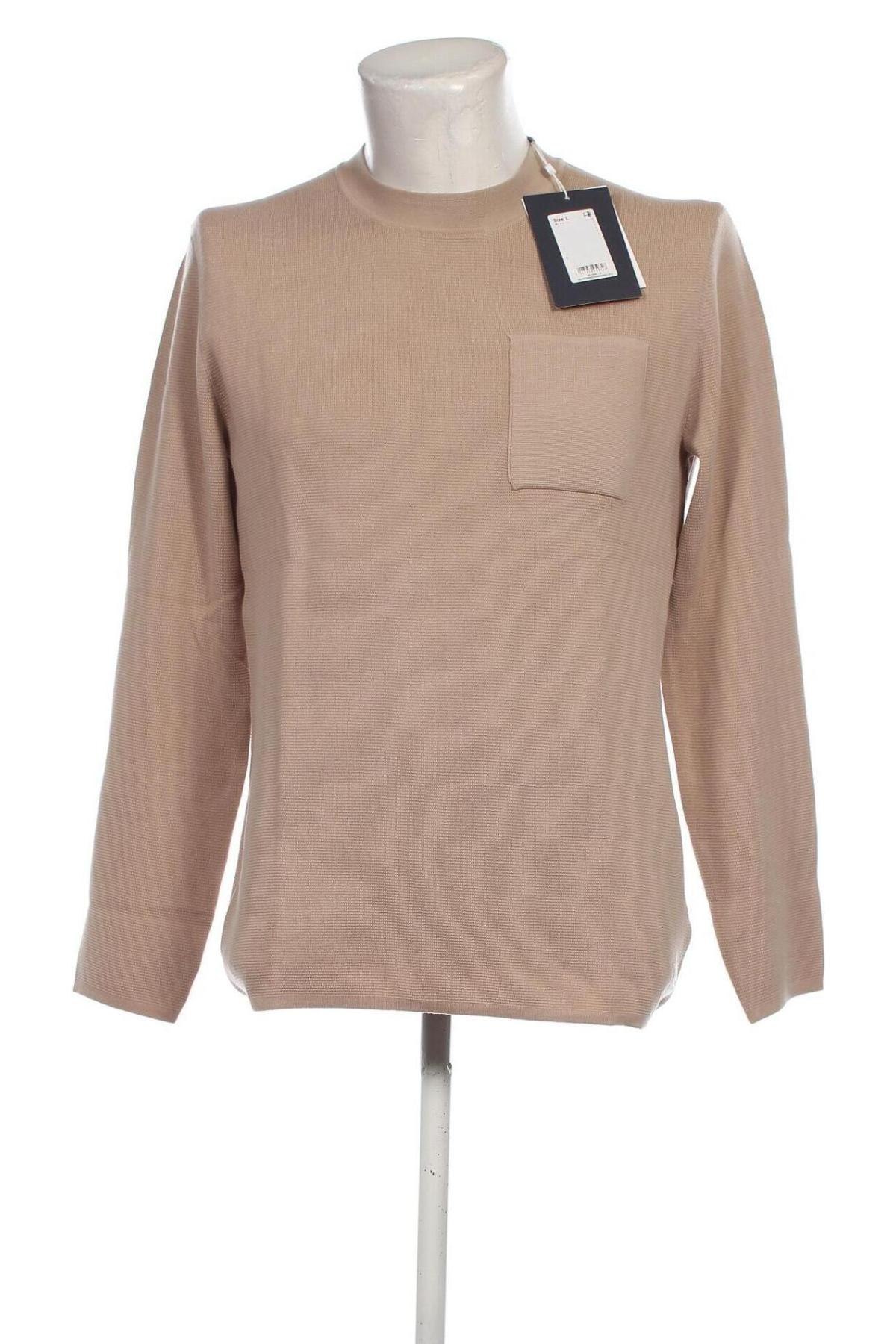 Herrenpullover Marc O'Polo, Größe L, Farbe Beige, Preis 31,99 €