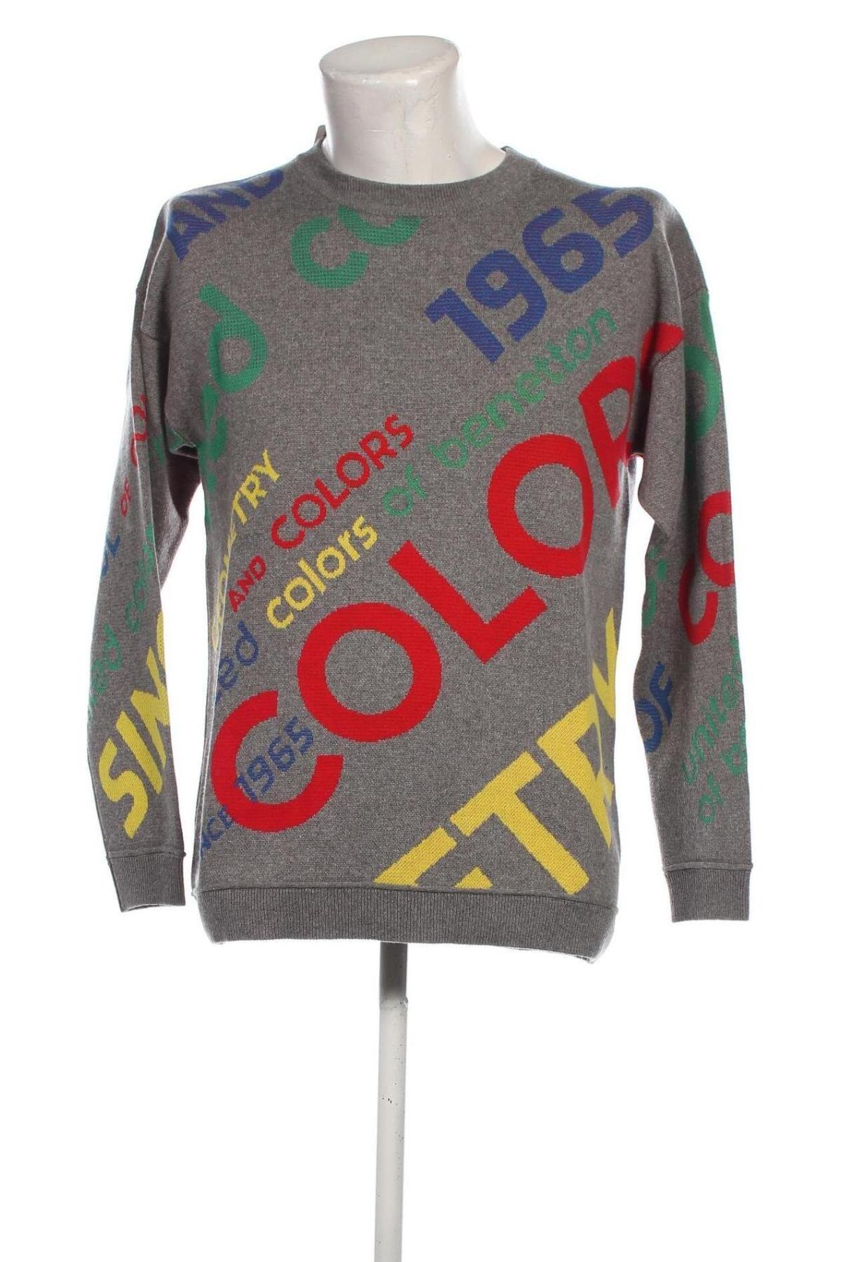 Herrenpullover United Colors Of Benetton, Größe M, Farbe Grau, Preis 18,29 €