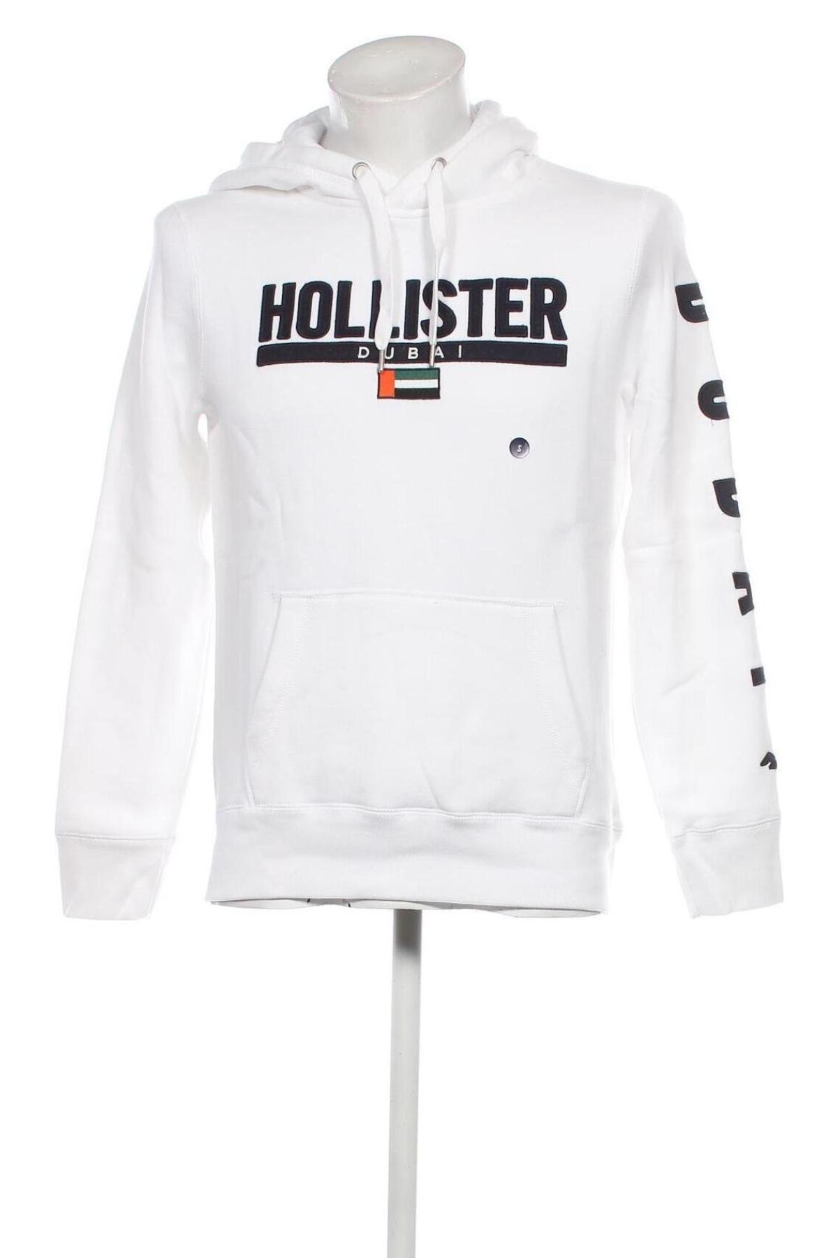 Férfi sweatshirt Hollister, Méret S, Szín Fehér, Ár 19 699 Ft