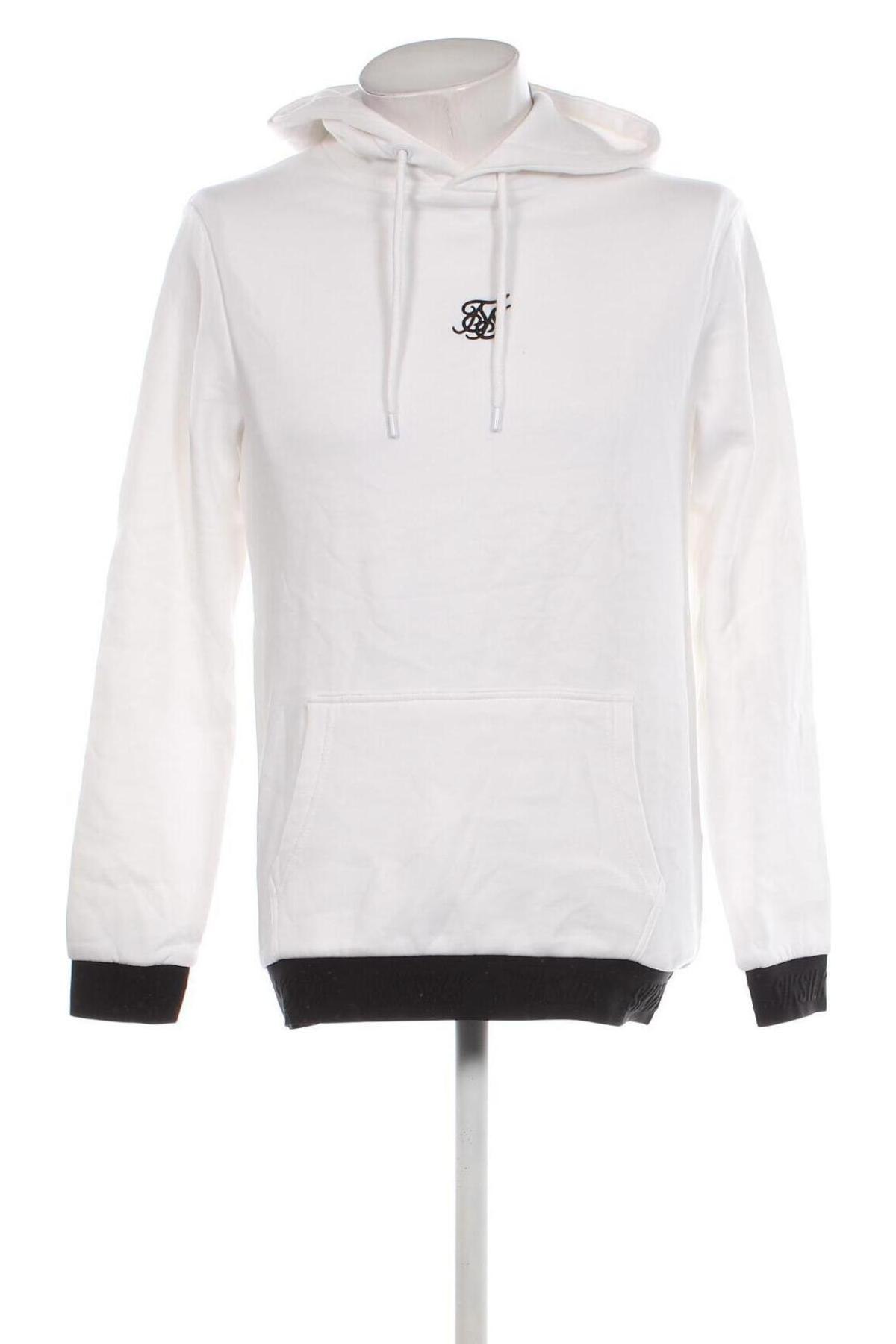 Herren Sweatshirt SikSilk, Größe L, Farbe Weiß, Preis € 28,79