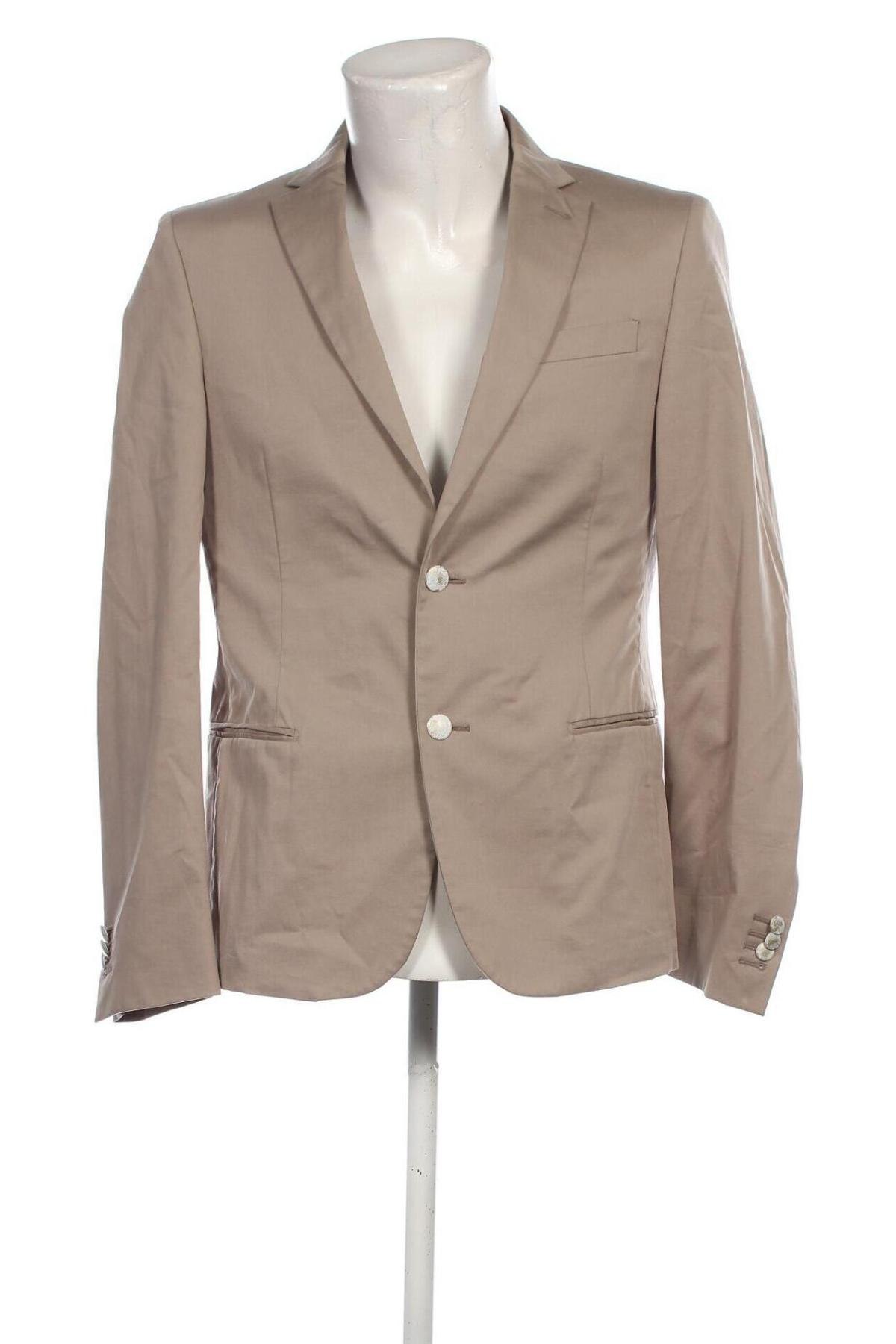 Herren Sakko Daniele Alessandrini, Größe L, Farbe Beige, Preis 39,99 €