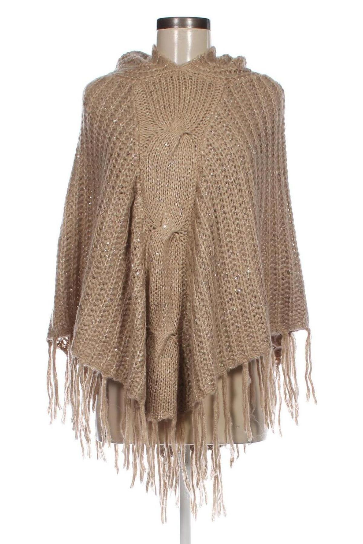 Poncho, Größe M, Farbe Beige, Preis 9,49 €