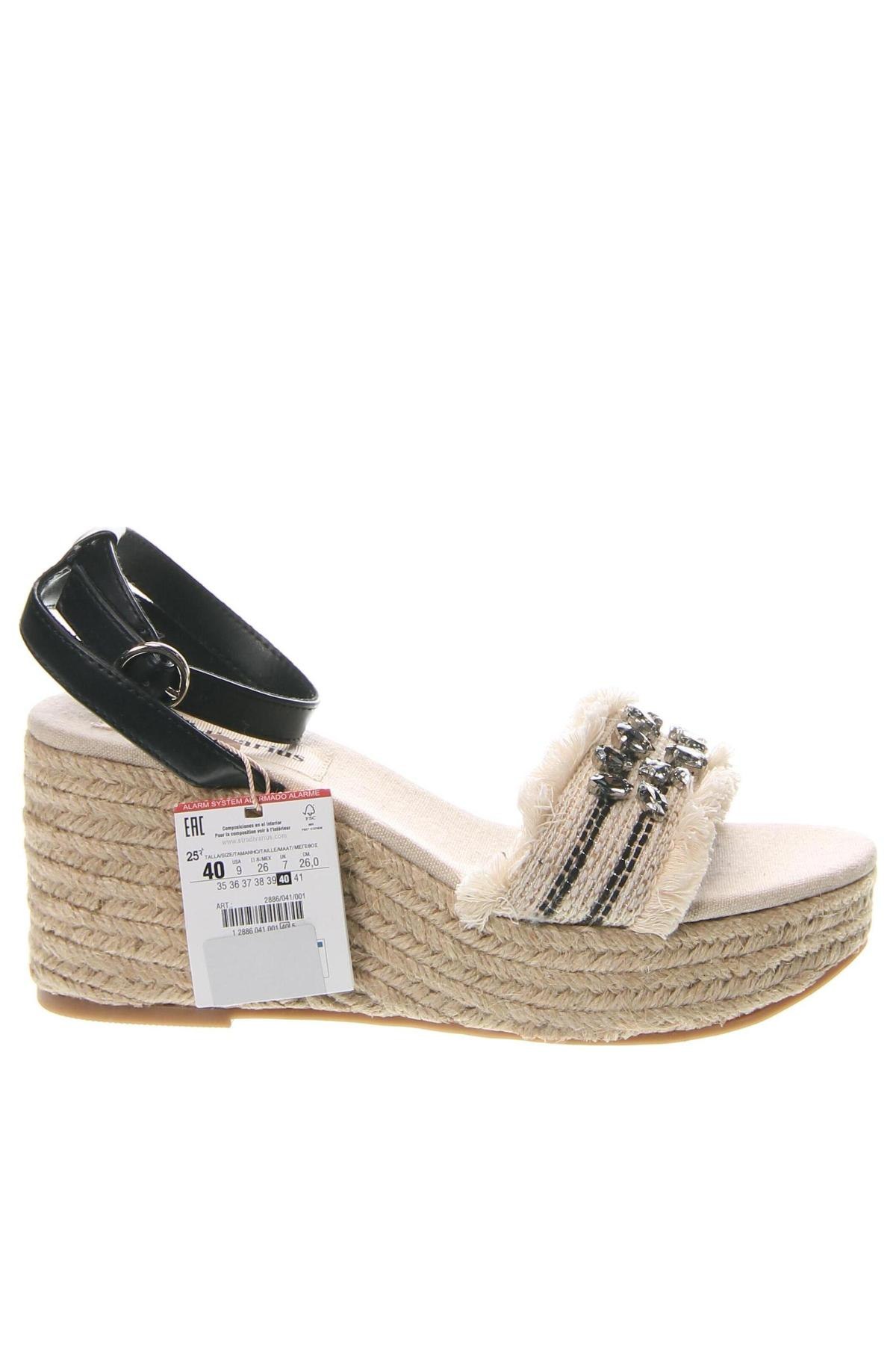 Sandalen Stradivarius, Größe 40, Farbe Beige, Preis € 11,49