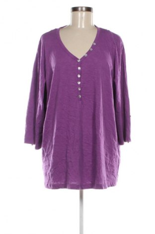 Bluzka damska Ulla Popken, Rozmiar 3XL, Kolor Fioletowy, Cena 111,99 zł