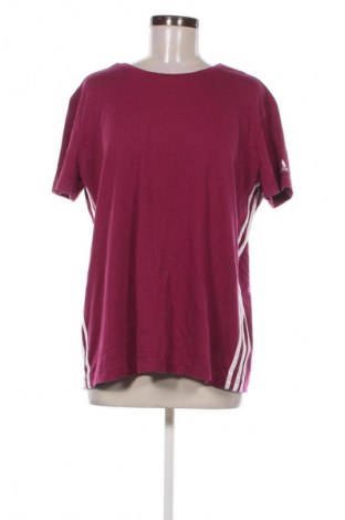 Damen T-Shirt Adidas, Größe XXL, Farbe Lila, Preis 12,99 €