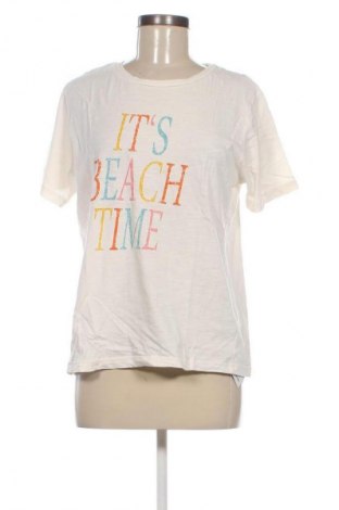 Γυναικείο t-shirt Beach Time, Μέγεθος XL, Χρώμα Εκρού, Τιμή 17,99 €