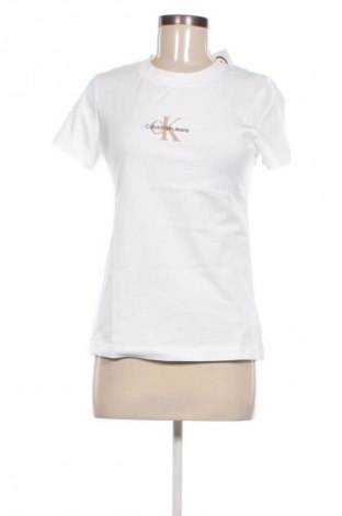 Tricou de femei Calvin Klein Jeans, Mărime S, Culoare Alb, Preț 164,99 Lei